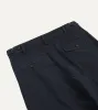 Dark Navy Heavy Cotton Twill Games Trousers sold by Drake's London