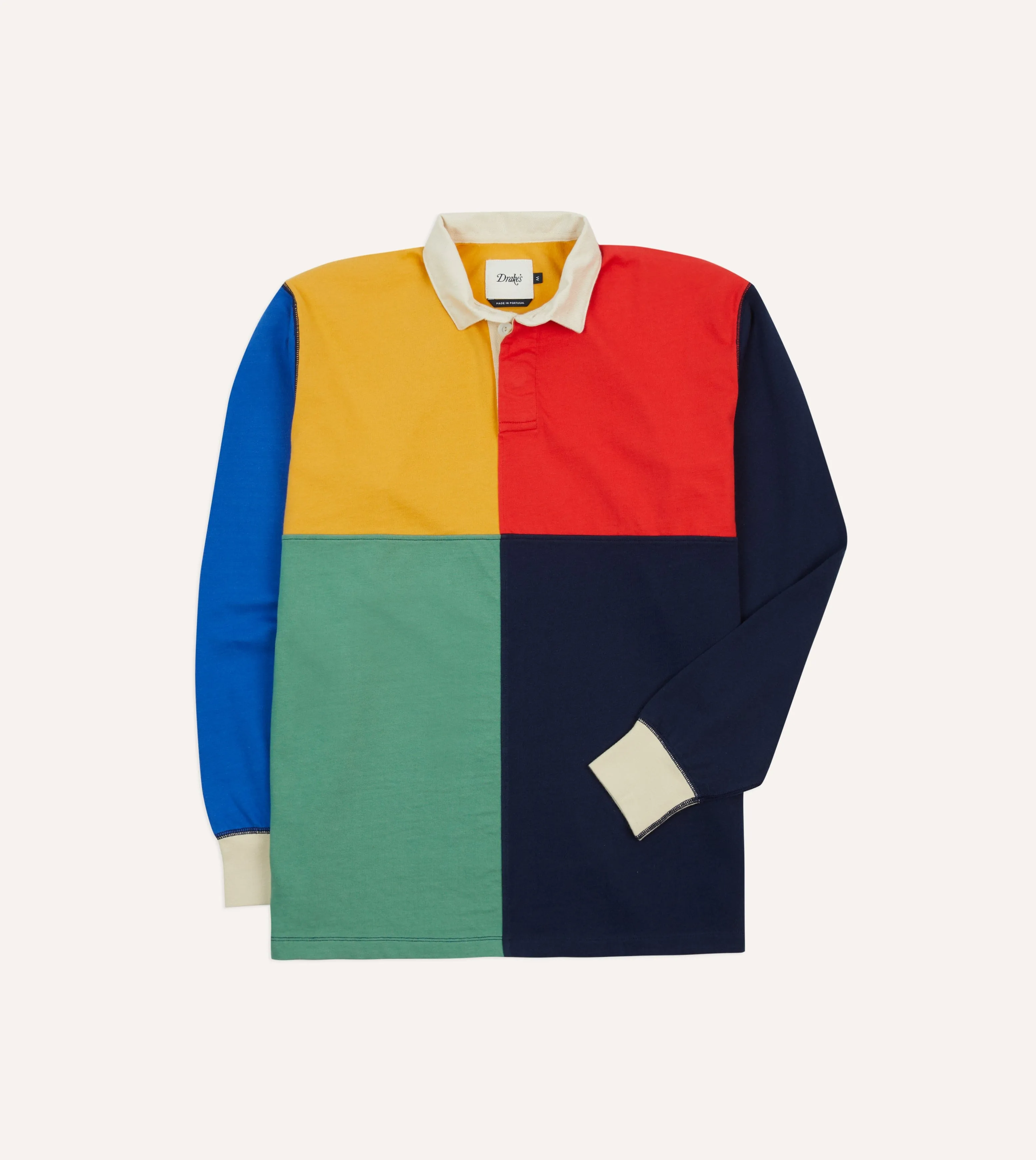 Multi Panelled Cotton Rugby Shirt sold by Drake's London