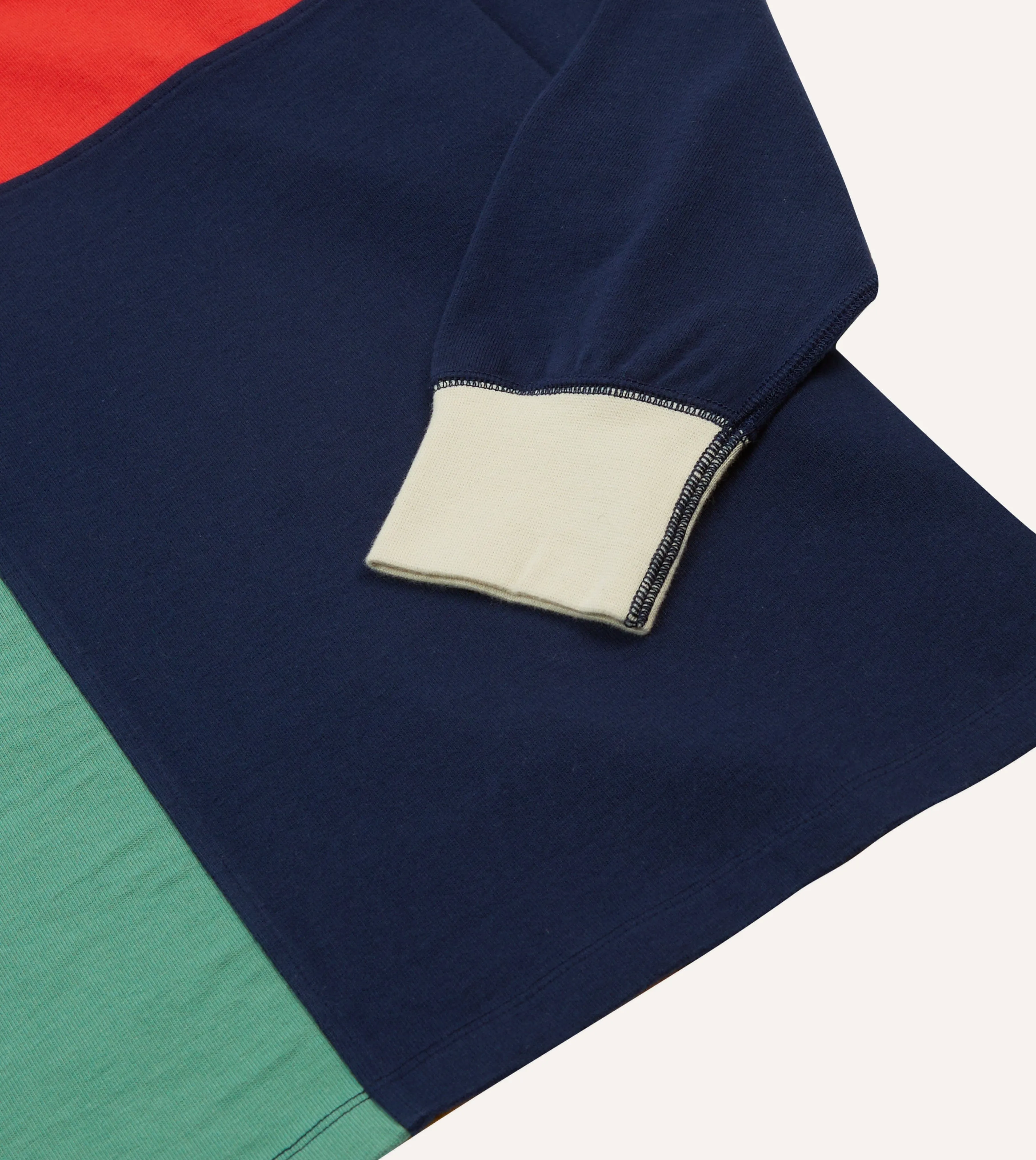 Multi Panelled Cotton Rugby Shirt sold by Drake's London product image thumbnail 5