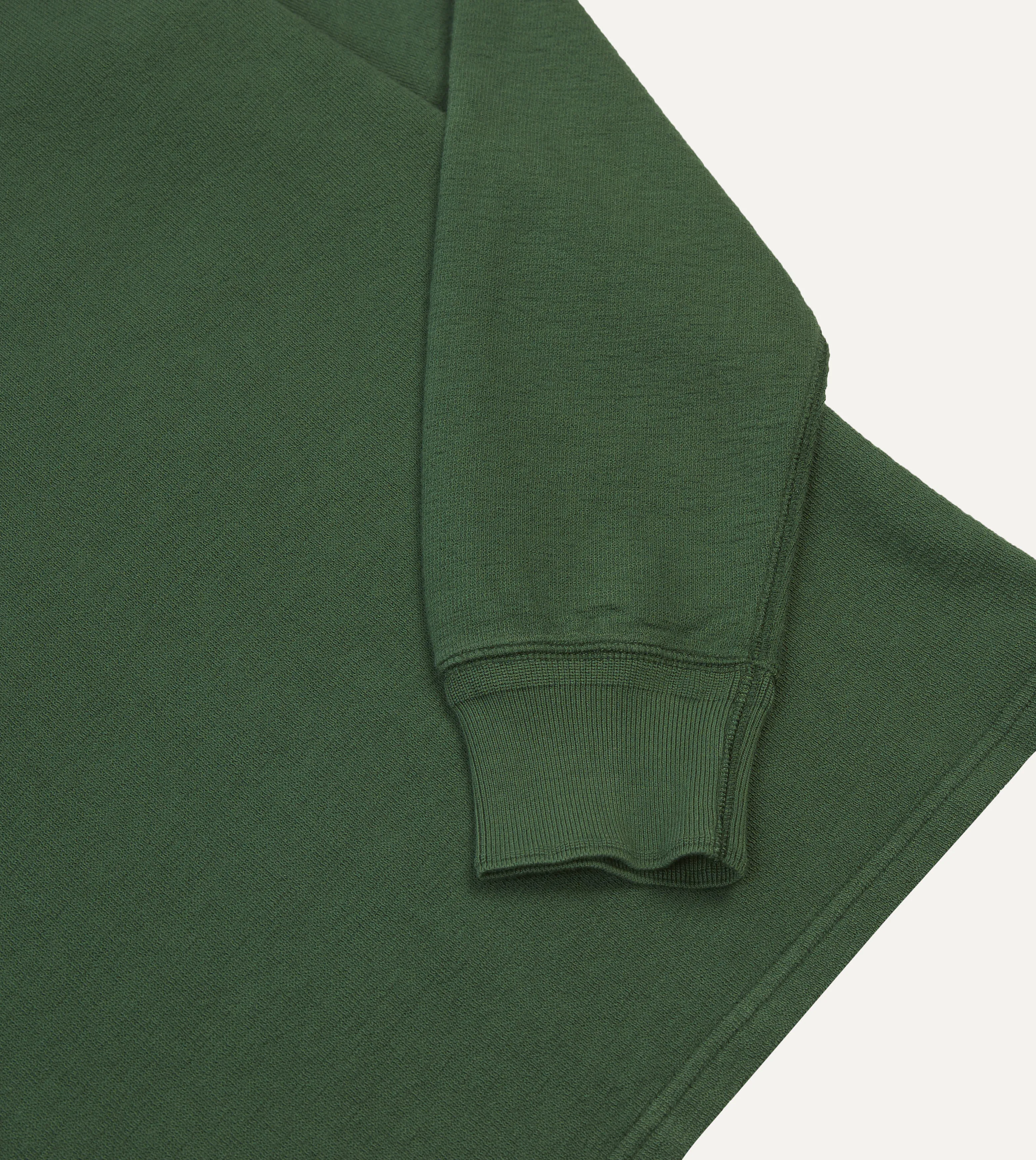 Green Cotton Long-Sleeve Mock Neck Hiking T-Shirt sold by Drake's London product image thumbnail 4