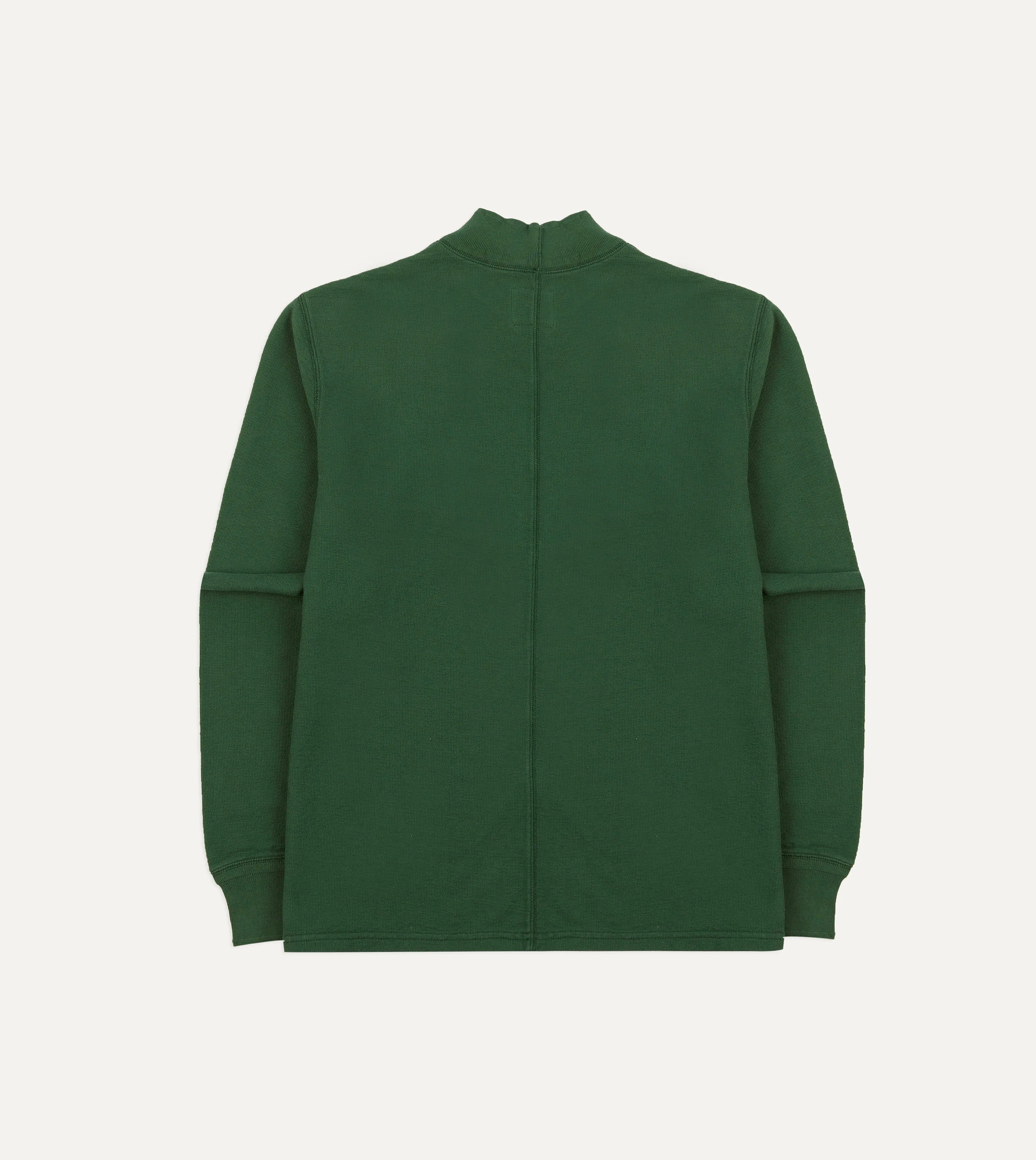 Green Cotton Long-Sleeve Mock Neck Hiking T-Shirt sold by Drake's London product image thumbnail 5