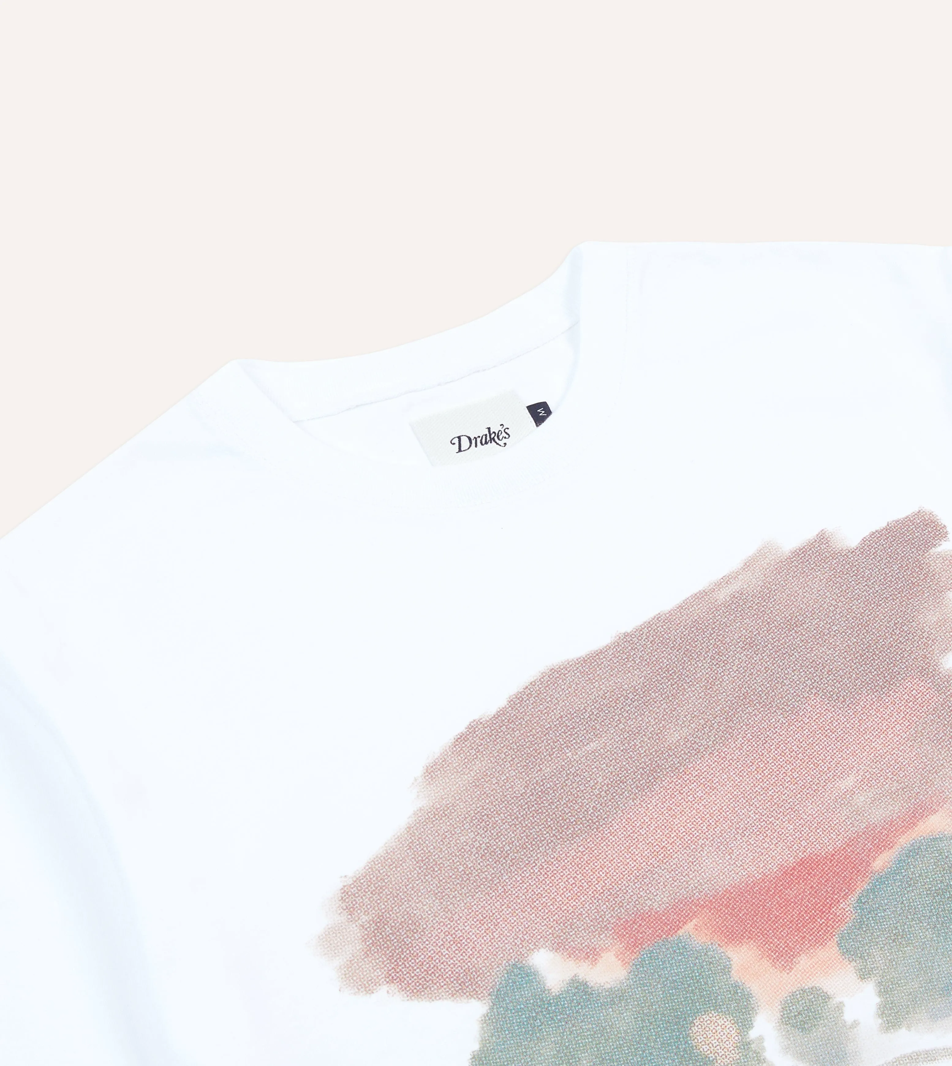 White Street Print Short-Sleeve Hiking T-Shirt sold by Drake's London product image thumbnail 3