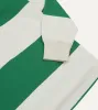Green and White Stripe Cotton Mandarin Collar Rugby Shirt sold by Drake's London