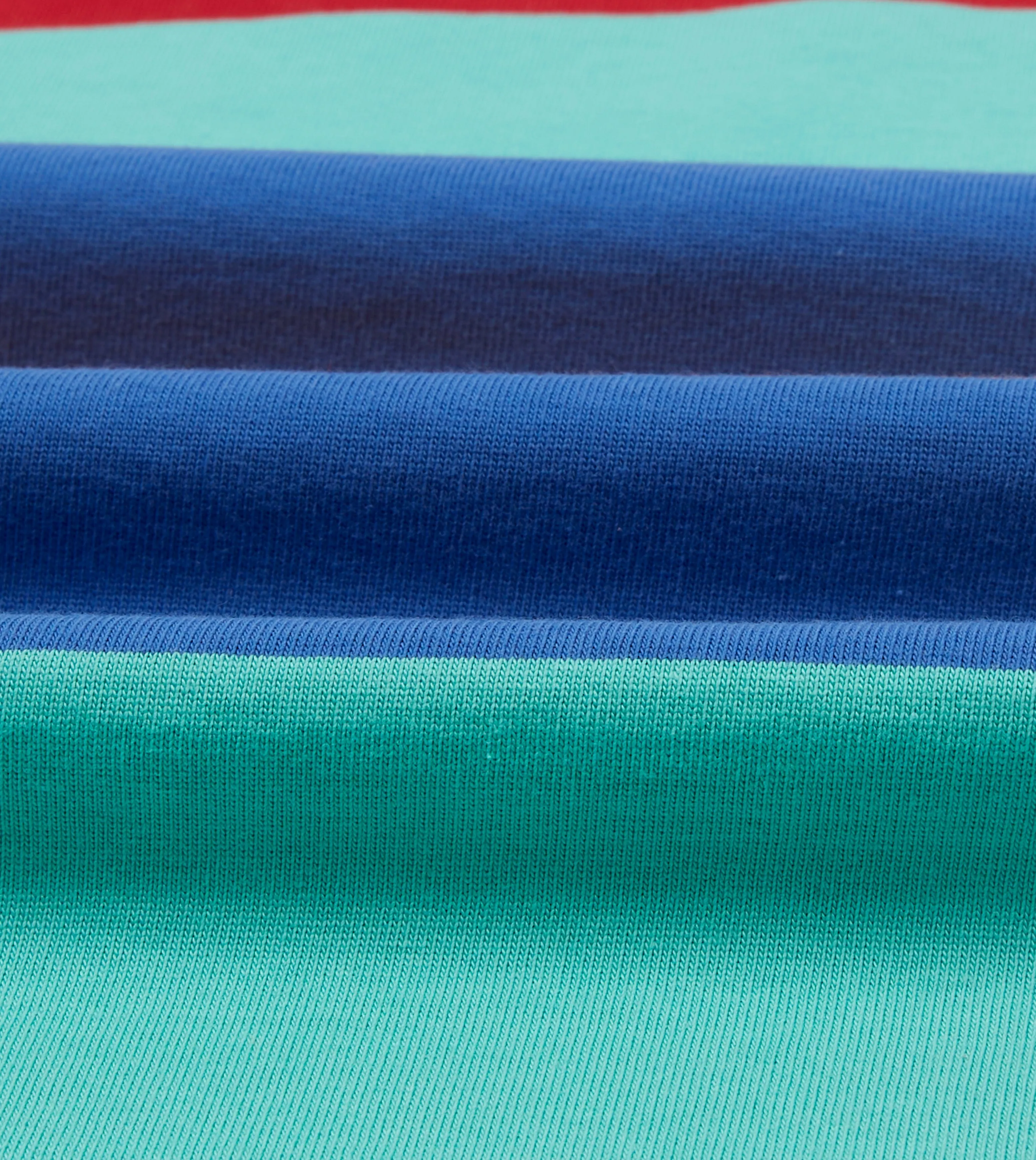 Turquoise, Yellow, Blue and Red Multi Stripe Cotton Rugby Shirt sold by Drake's London product image thumbnail 2