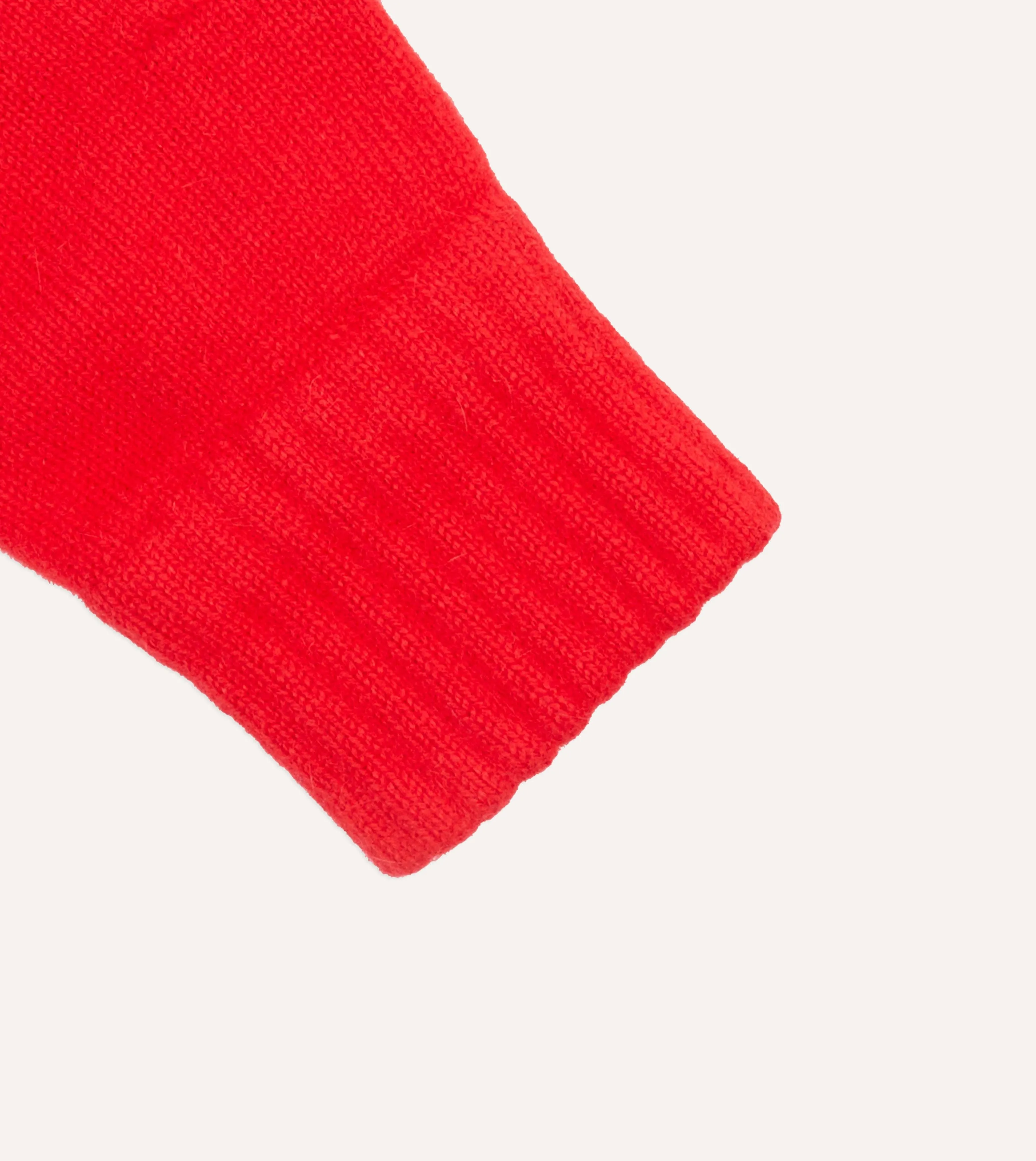 Red Geelongora Fingerless Knitted Gloves sold by Drake's London product image thumbnail 2