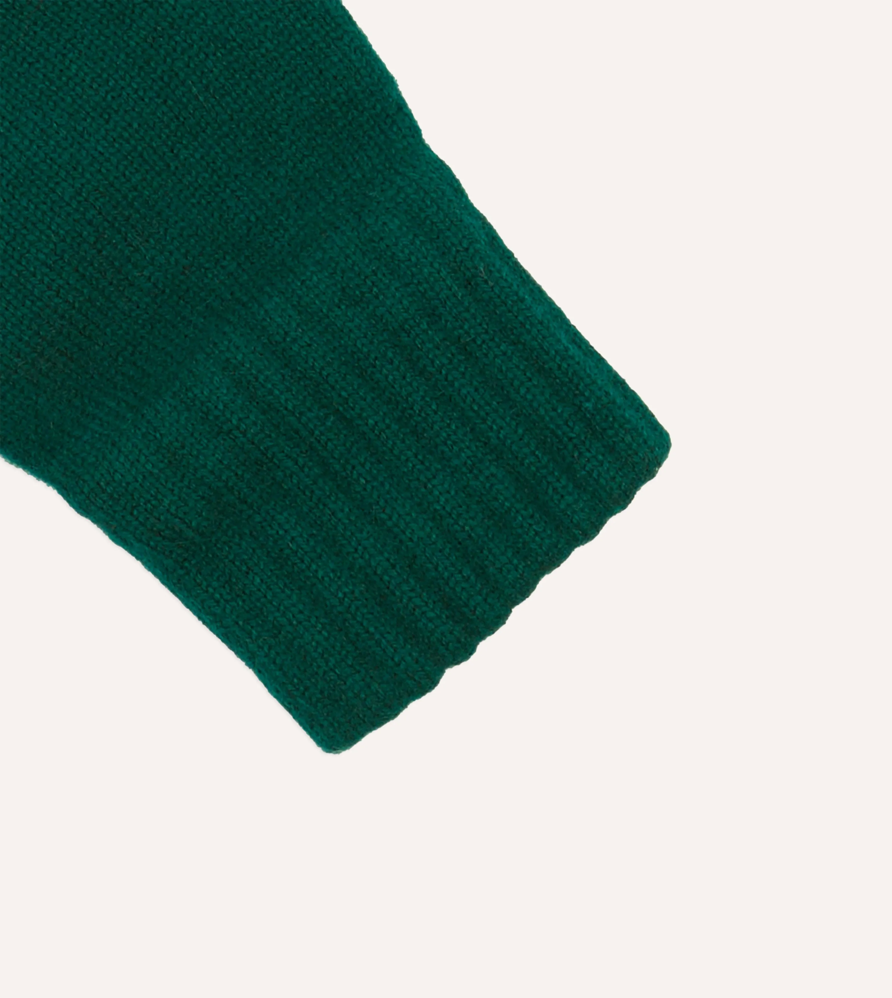 Forest Green Geelongora Fingerless Knitted Gloves sold by Drake's London product image thumbnail 2