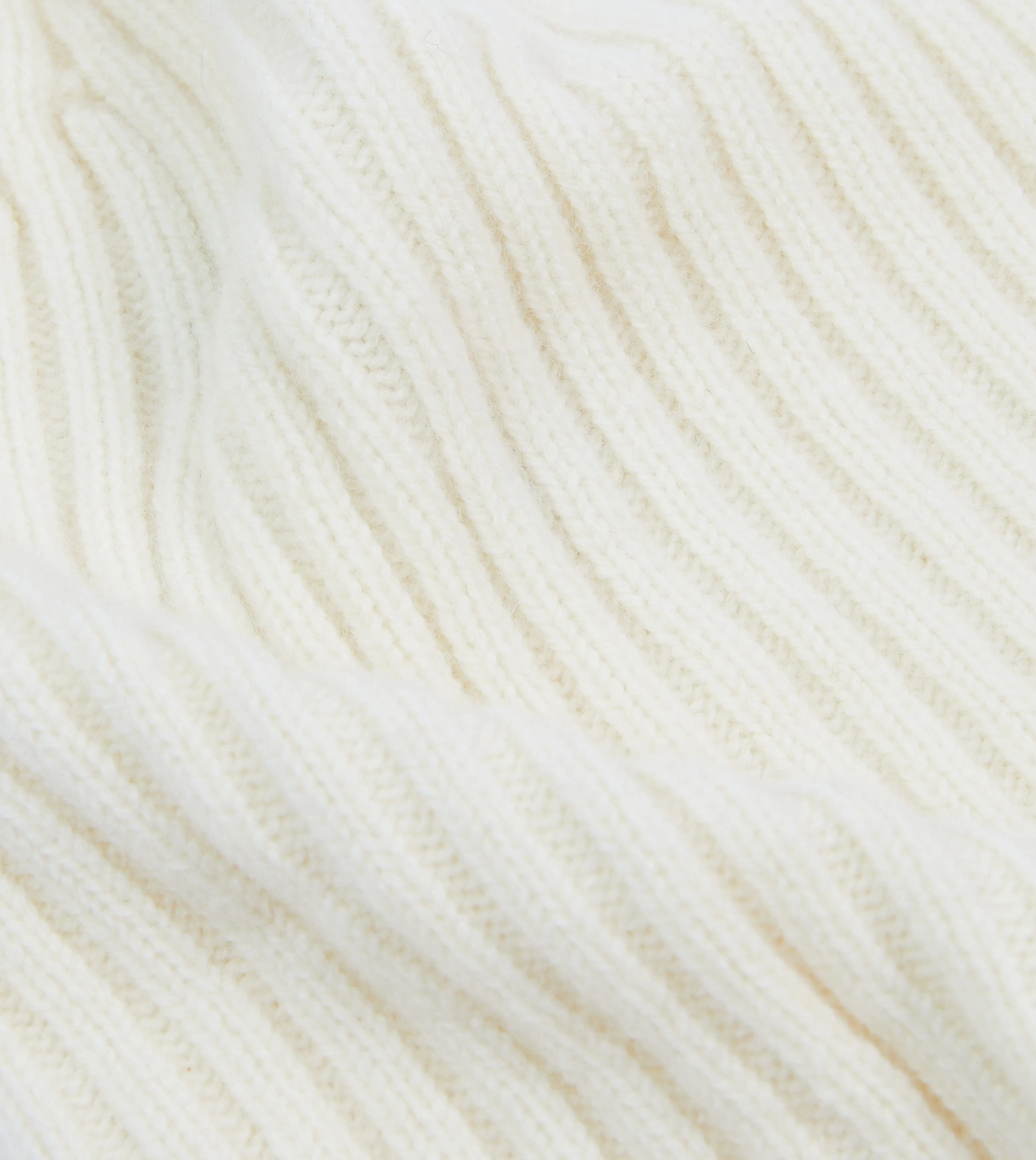 Ecru Lambswool Ribbed Knit Cap sold by Drake's London product image thumbnail 2