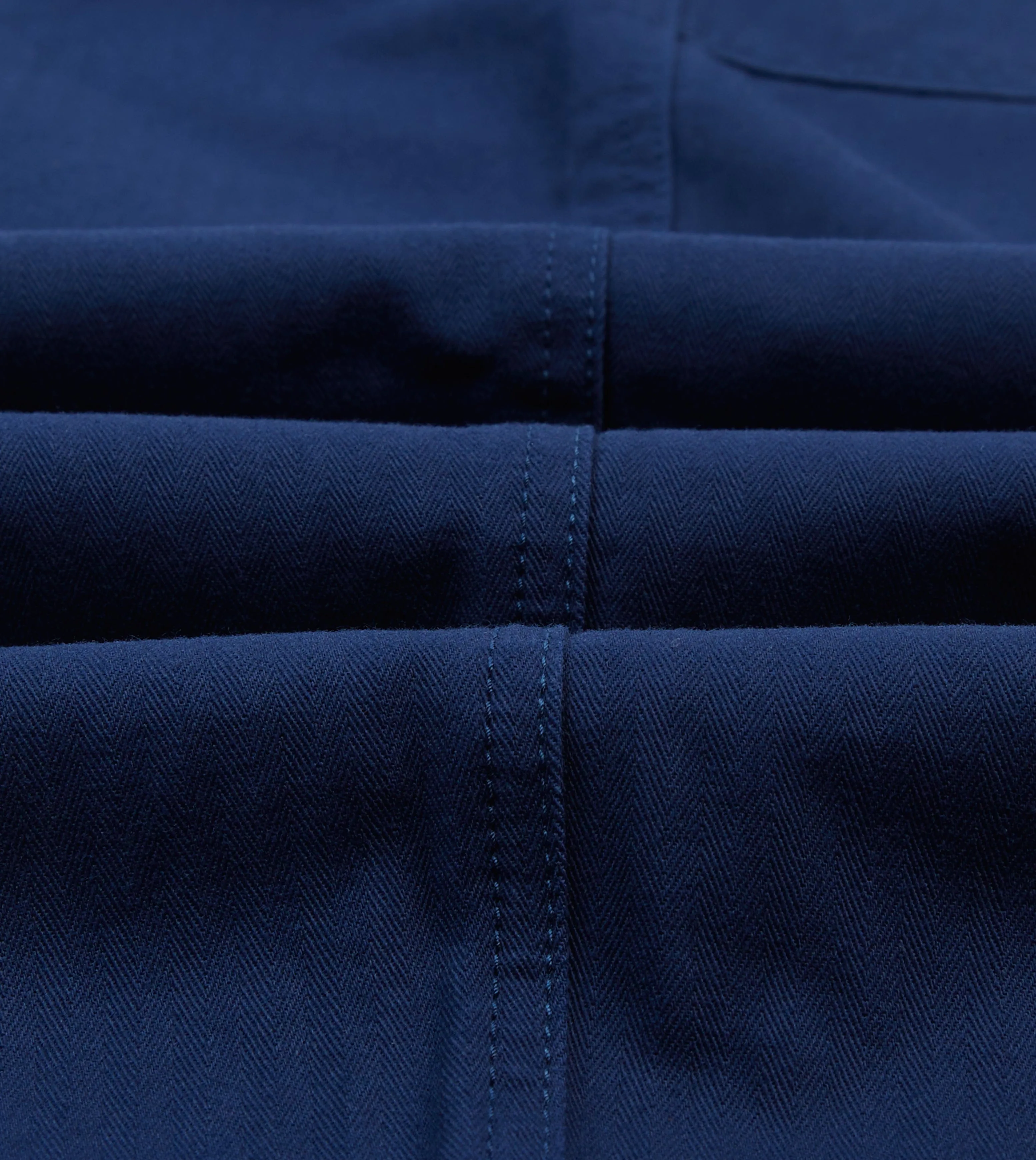 Navy Herringbone Twill Cotton Drawstring Trousers sold by Drake's London product image thumbnail 2