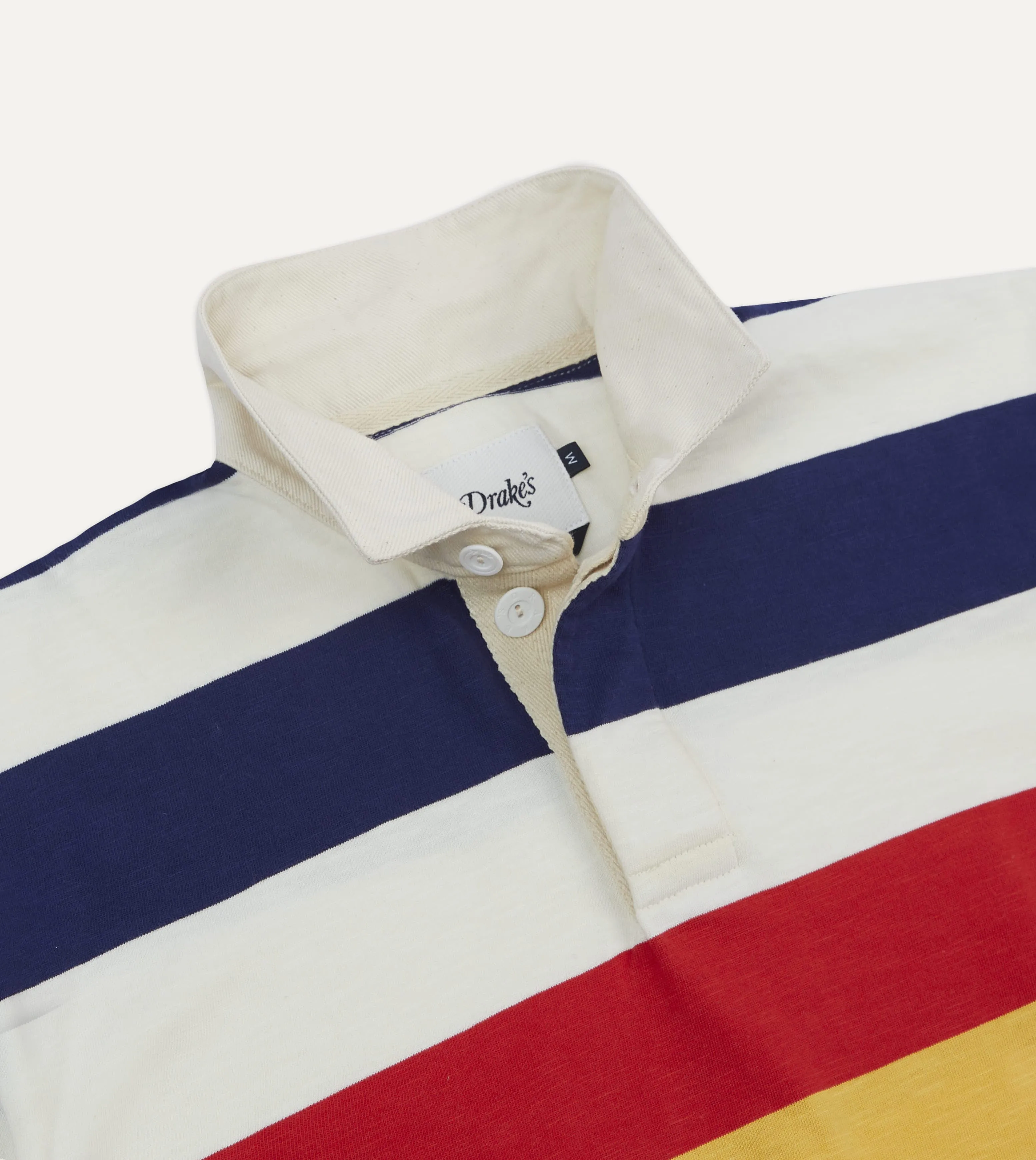 Multi Stripe Flamé Cotton Rugby Shirt sold by Drake's London product image thumbnail 4
