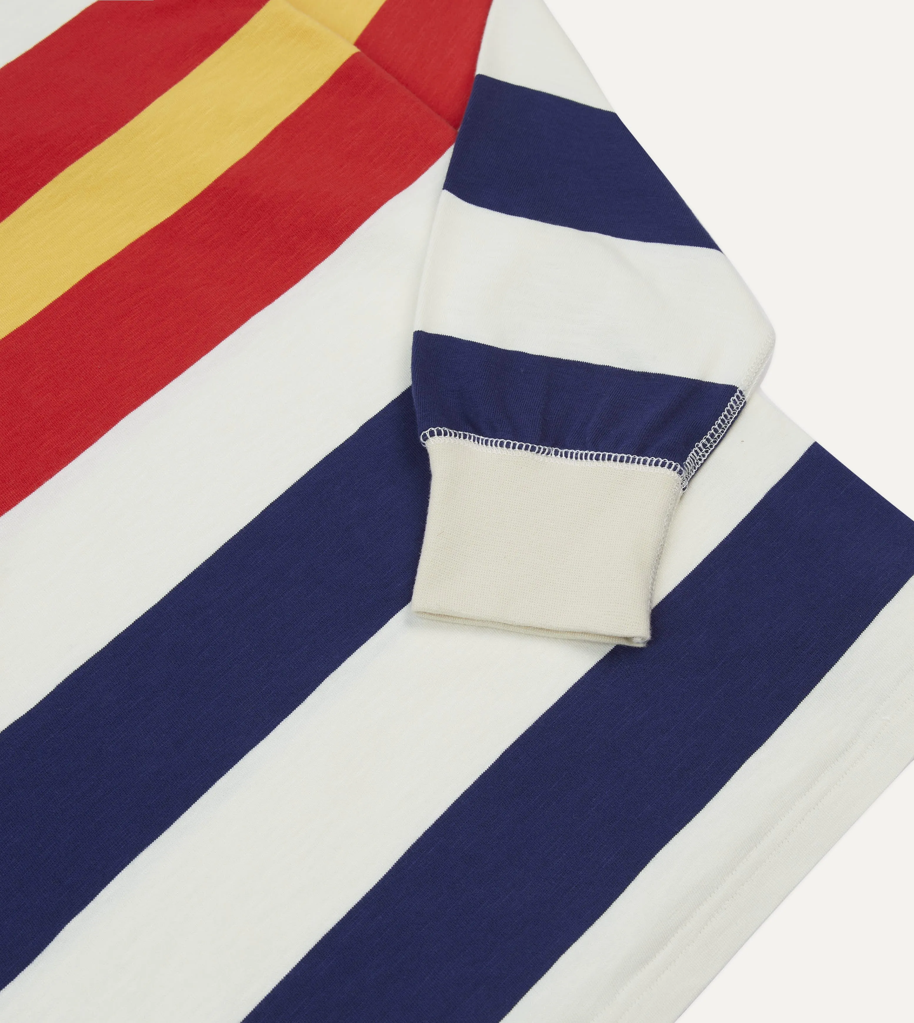 Multi Stripe Flamé Cotton Rugby Shirt sold by Drake's London product image thumbnail 5