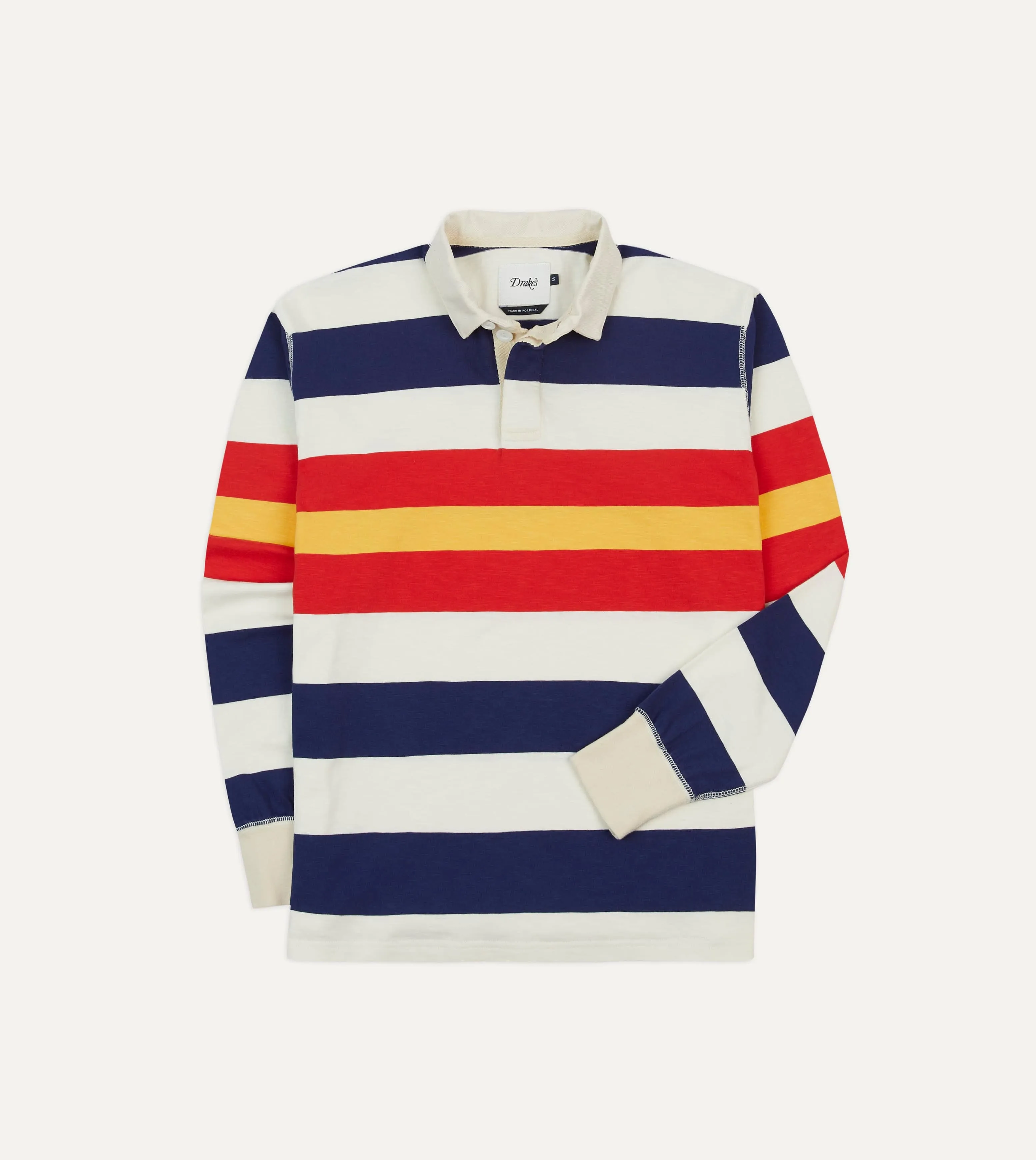 Multi Stripe Flamé Cotton Rugby Shirt sold by Drake's London