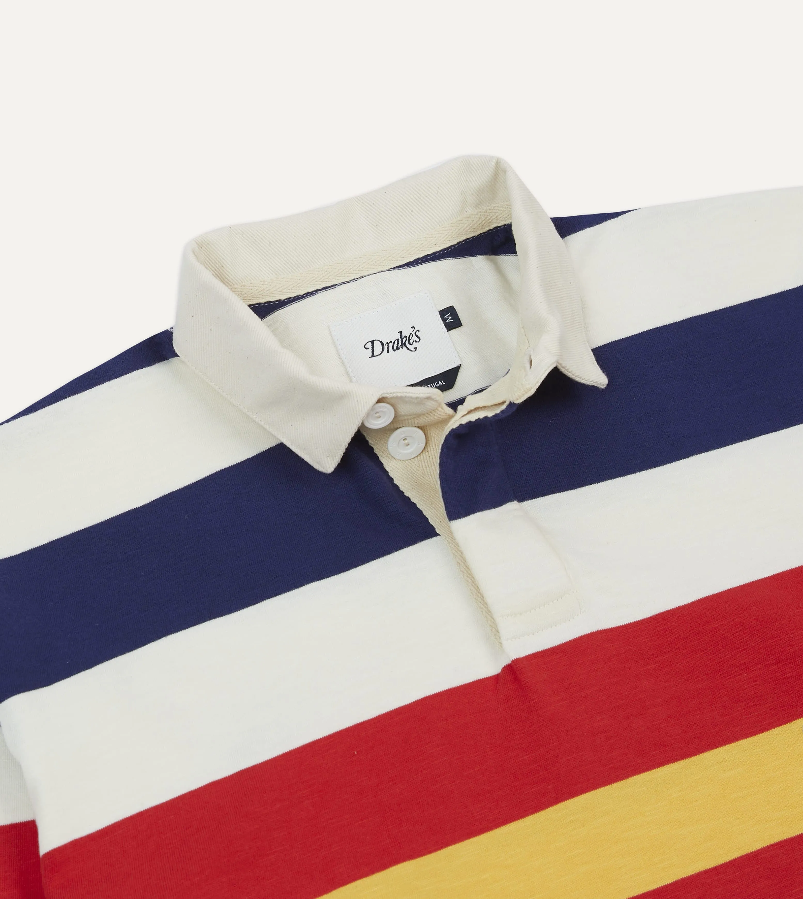 Multi Stripe Flamé Cotton Rugby Shirt sold by Drake's London product image thumbnail 3
