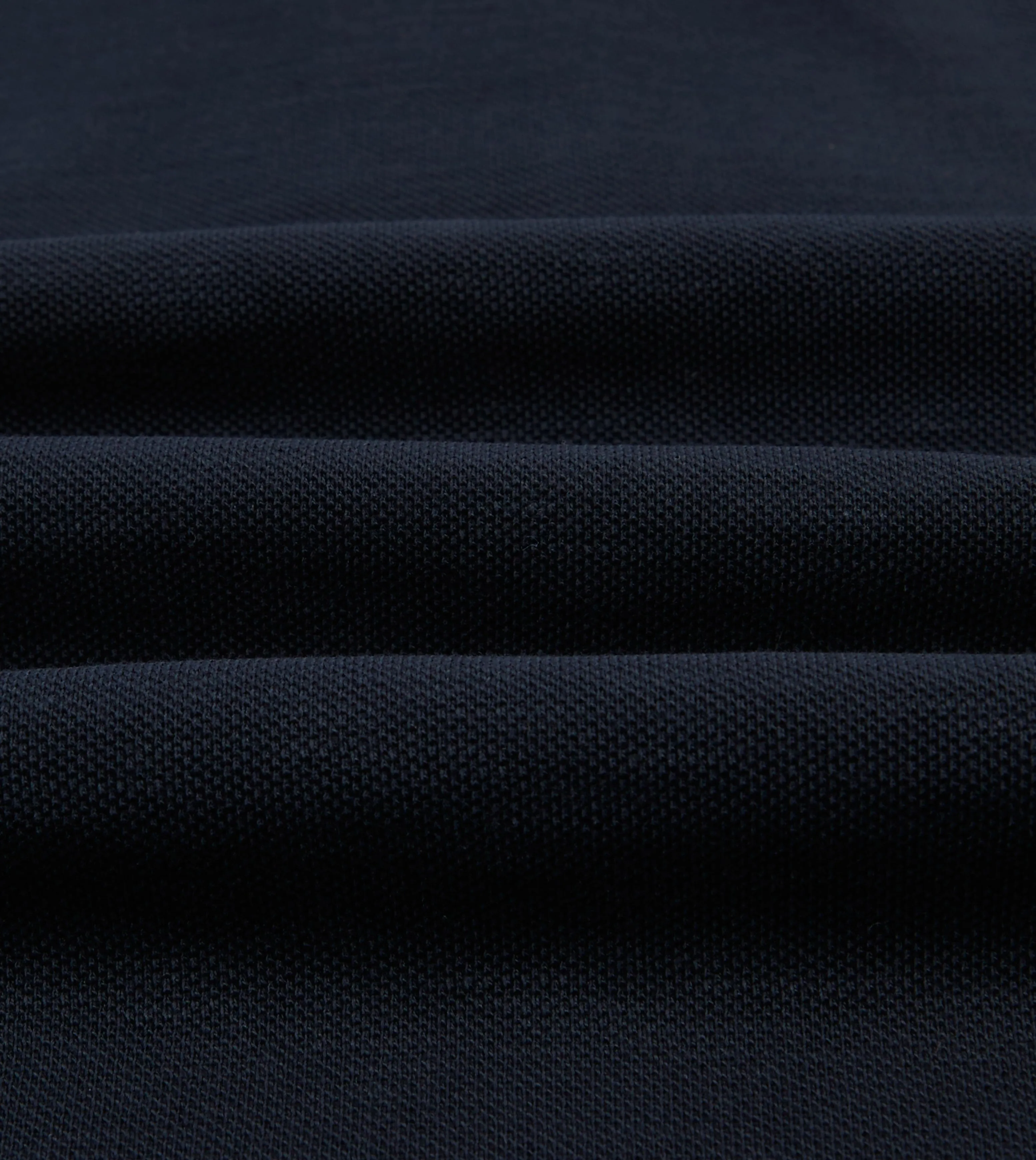 Navy Pique Cotton Long-Sleeve Polo Shirt sold by Drake's London product image thumbnail 2