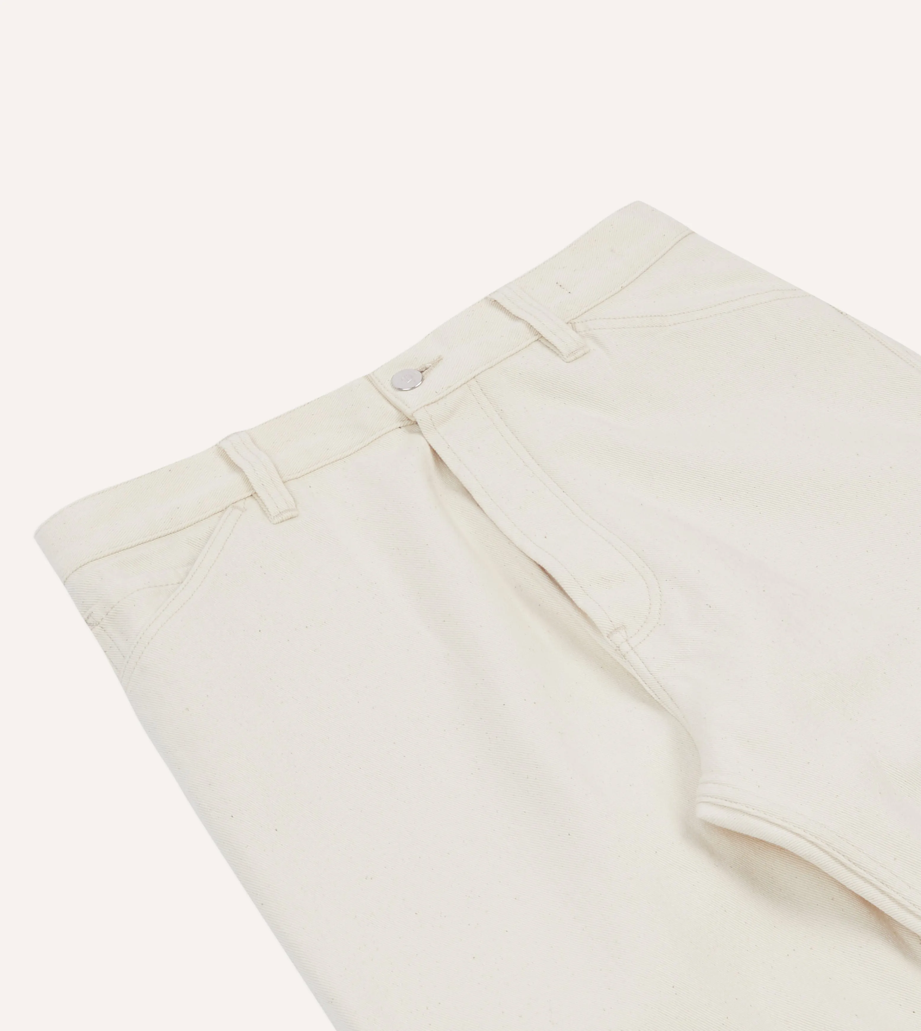 Ecru 12.7oz Selvedge Denim Painter Pants sold by Drake's London product image thumbnail 4