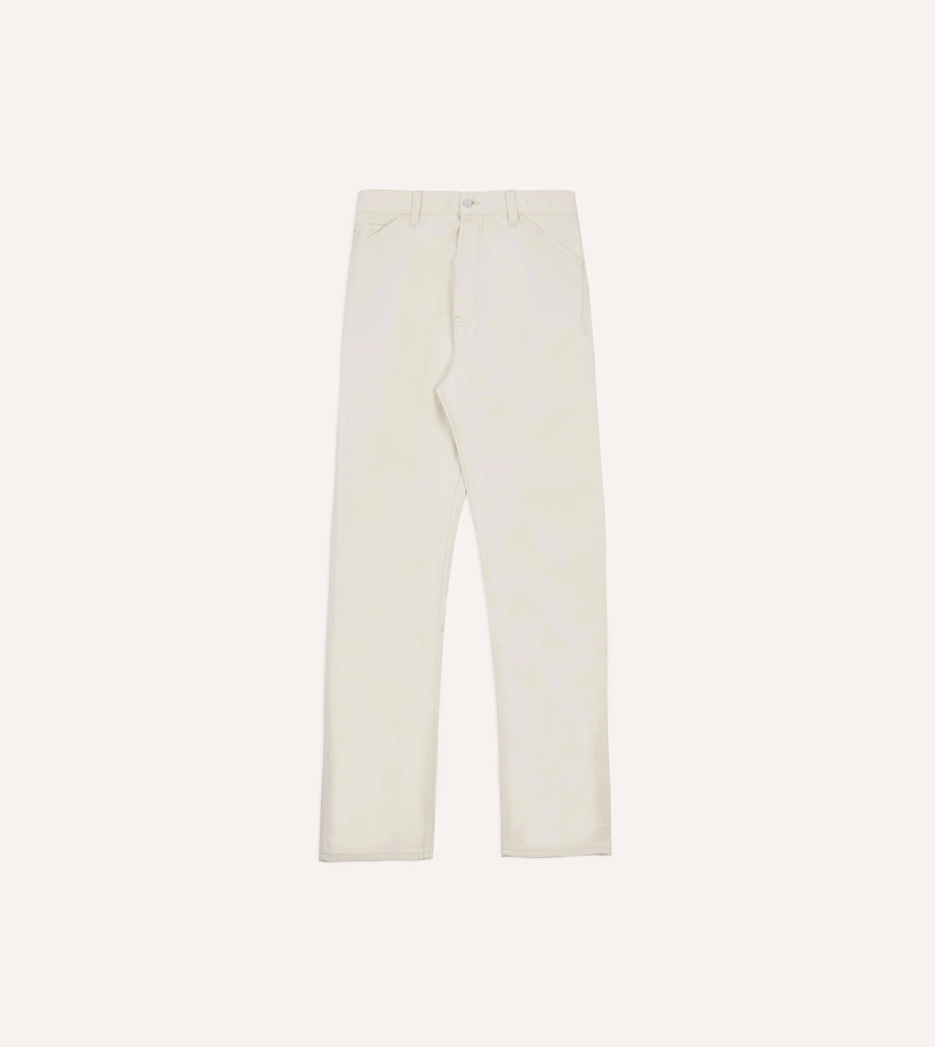 Ecru 12.7oz Selvedge Denim Painter Pants sold by Drake's London product image thumbnail 3