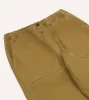 Khaki Herringbone Twill Cotton Drawstring Trousers sold by Drake's London