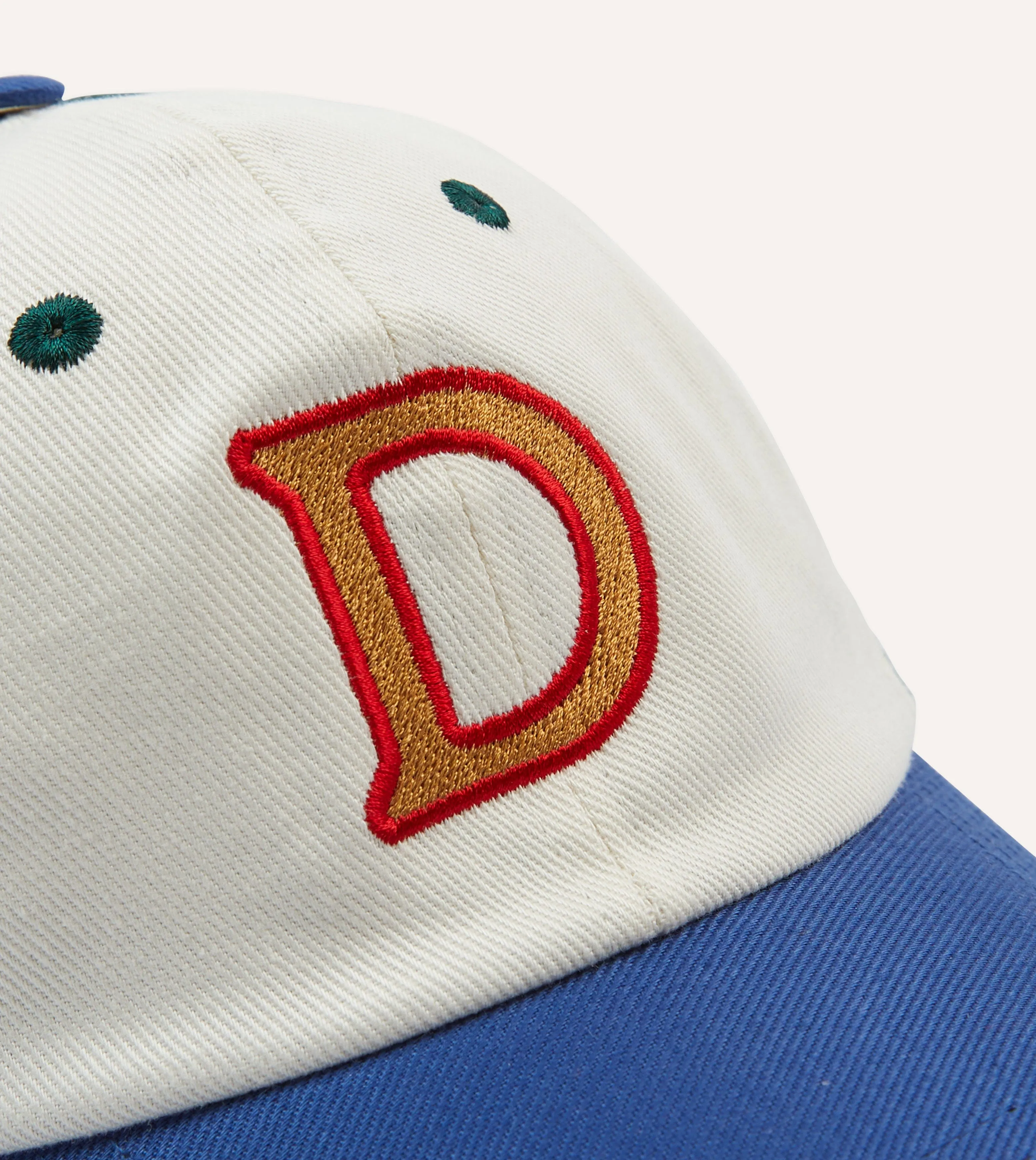‘D’ Emblem Cotton Twill Baseball Cap sold by Drake's London product image thumbnail 3