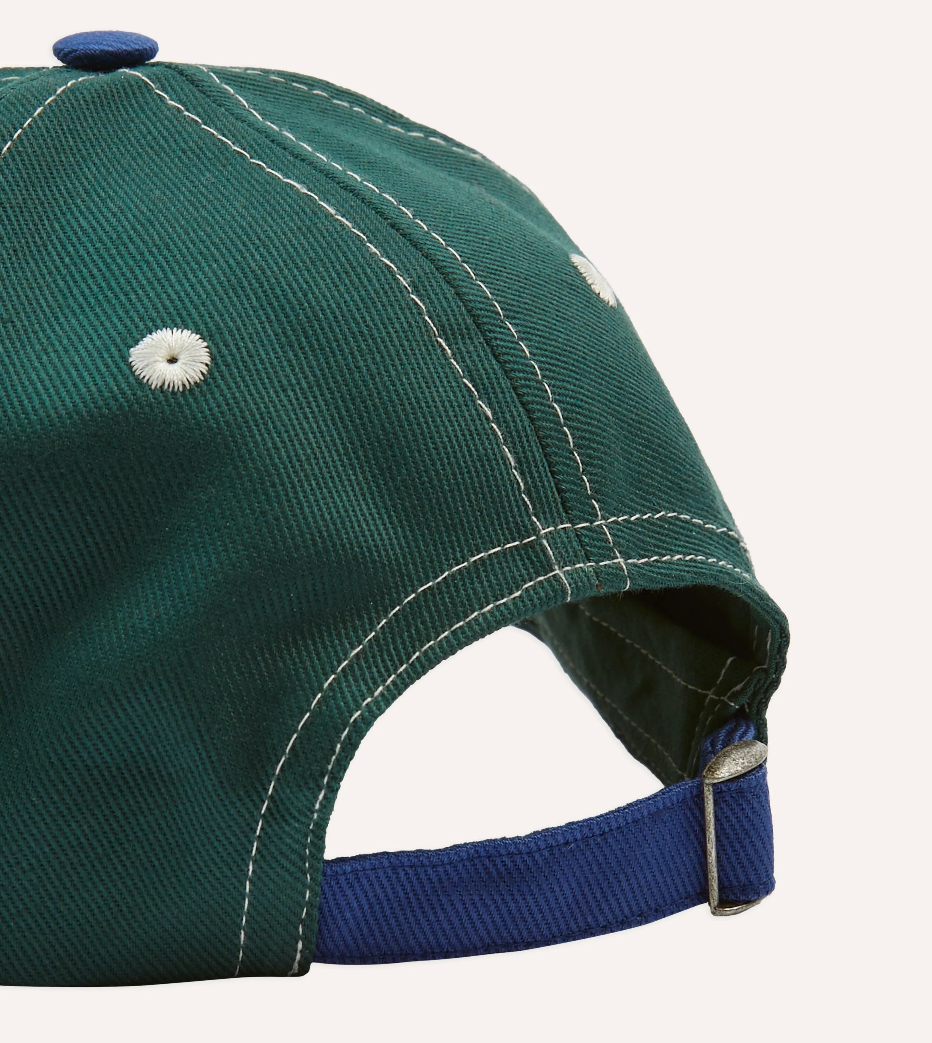 ‘D’ Emblem Cotton Twill Baseball Cap sold by Drake's London product image thumbnail 2