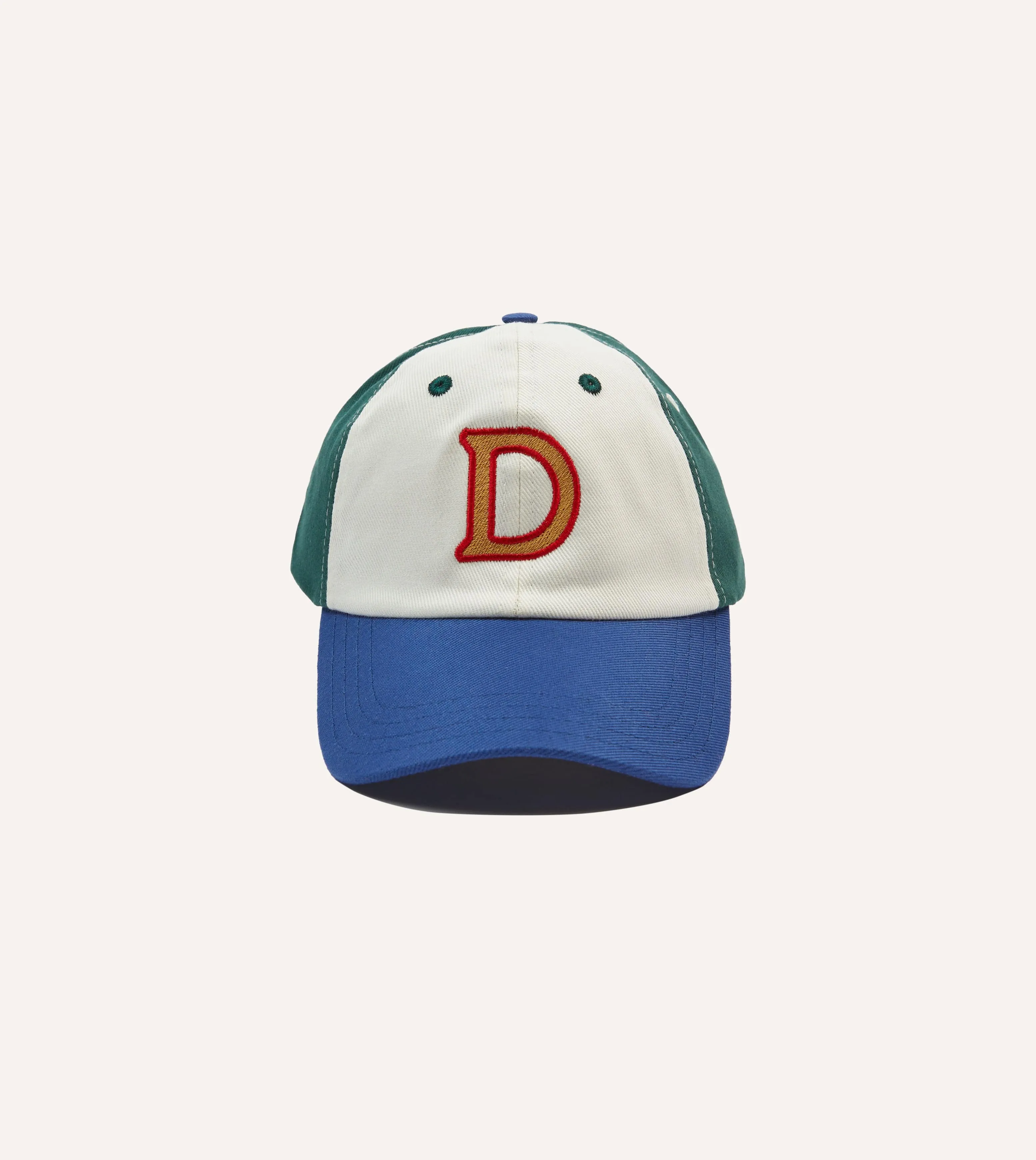 ‘D’ Emblem Cotton Twill Baseball Cap sold by Drake's London