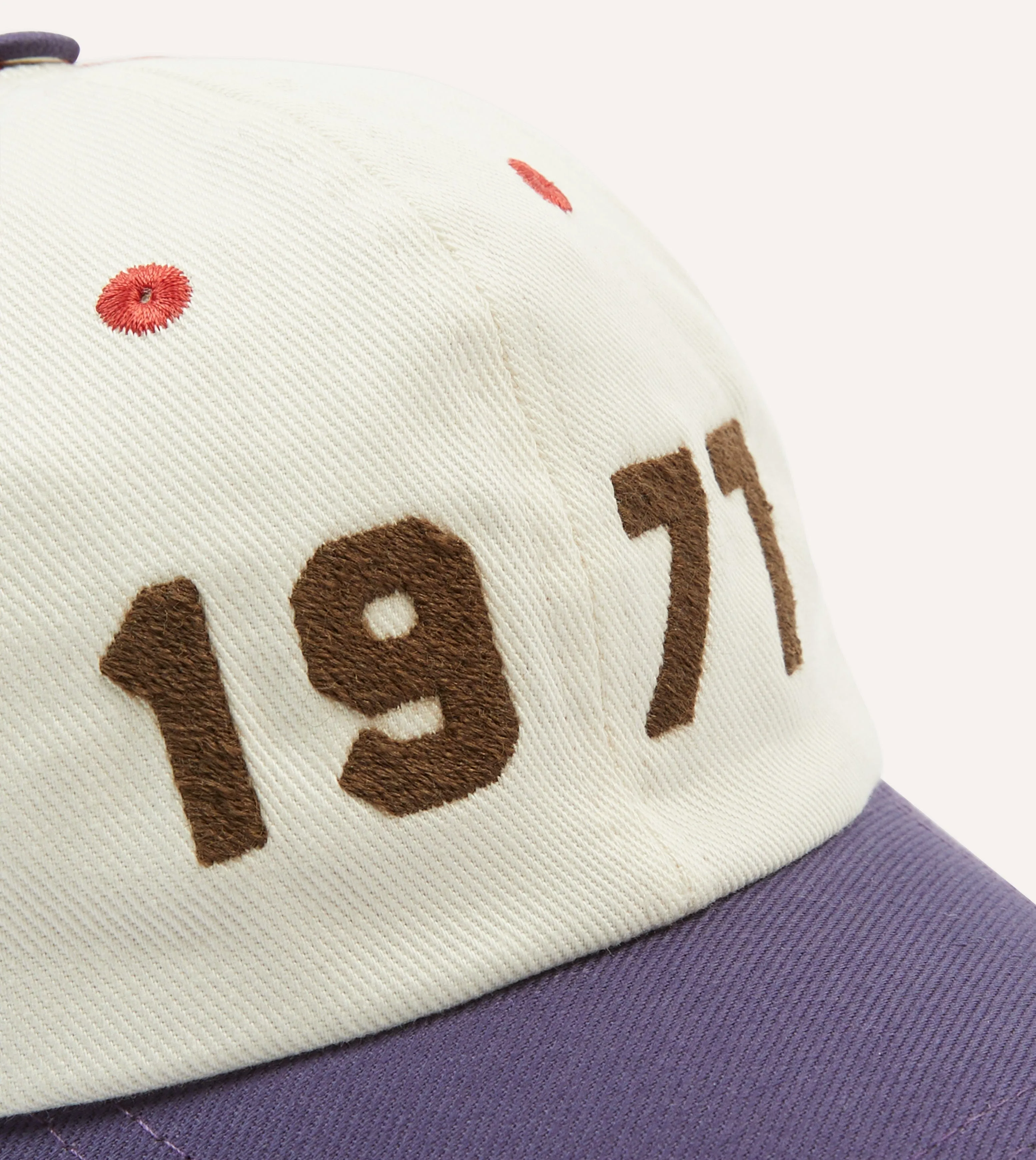 1977' Cotton Twill Baseball Cap sold by Drake's London product image thumbnail 3