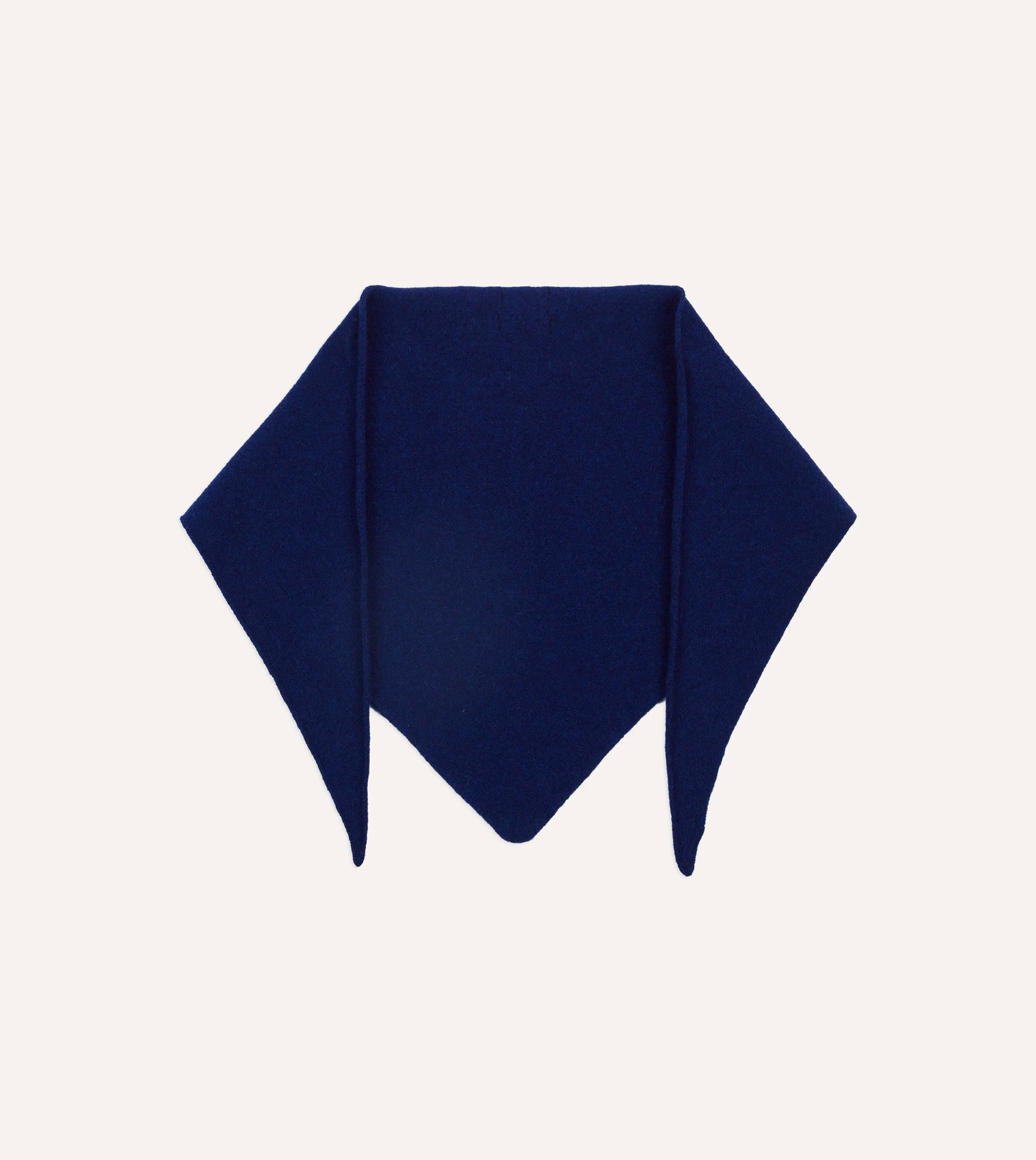 Blue Lambswool Triangle Neck Scarf sold by Drake's London product image thumbnail 4