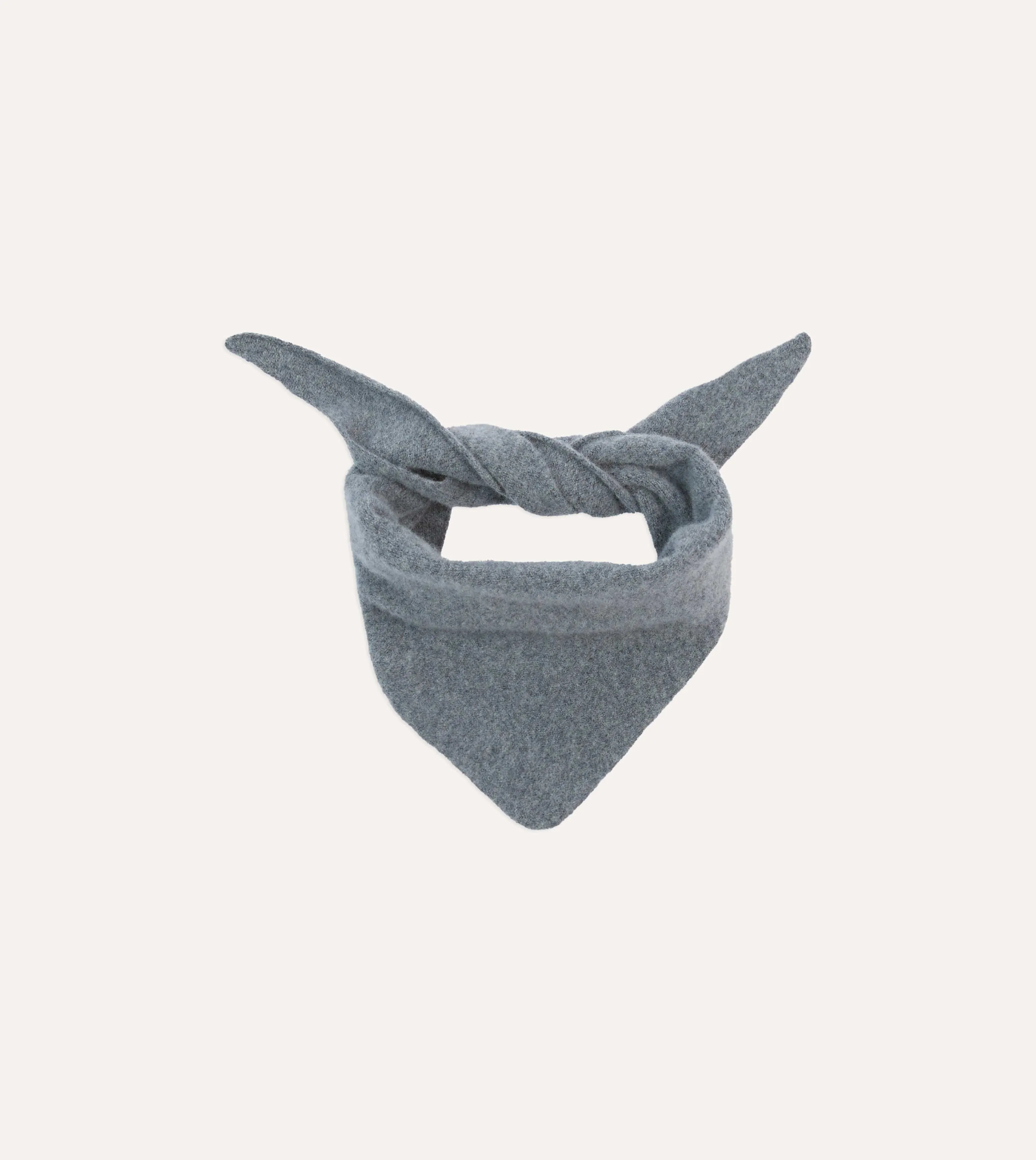 Grey Lambswool Triangle Neck Scarf sold by Drake's London product image thumbnail 5