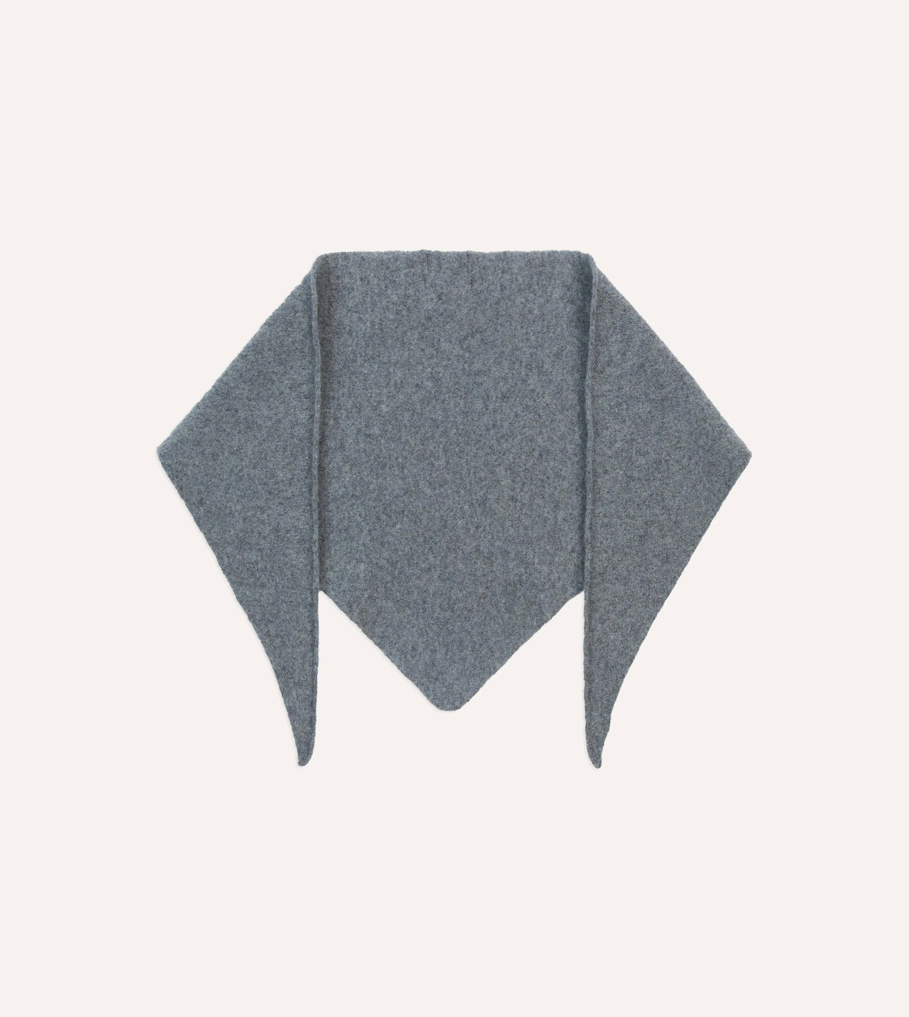 Grey Lambswool Triangle Neck Scarf sold by Drake's London product image thumbnail 4