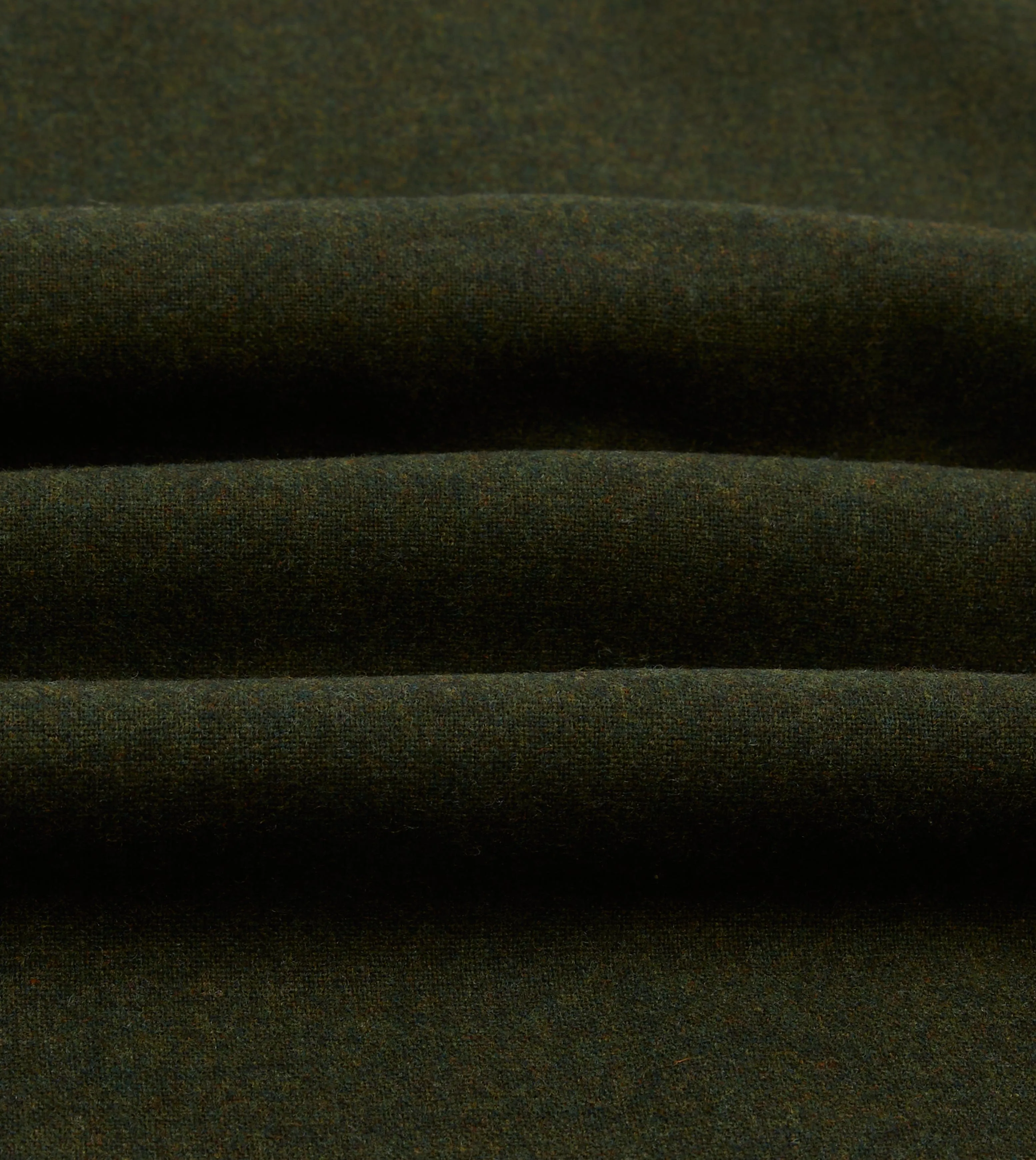 Dark Green Wool Two-Pocket Camp Collar Work Shirt sold by Drake's London product image thumbnail 2