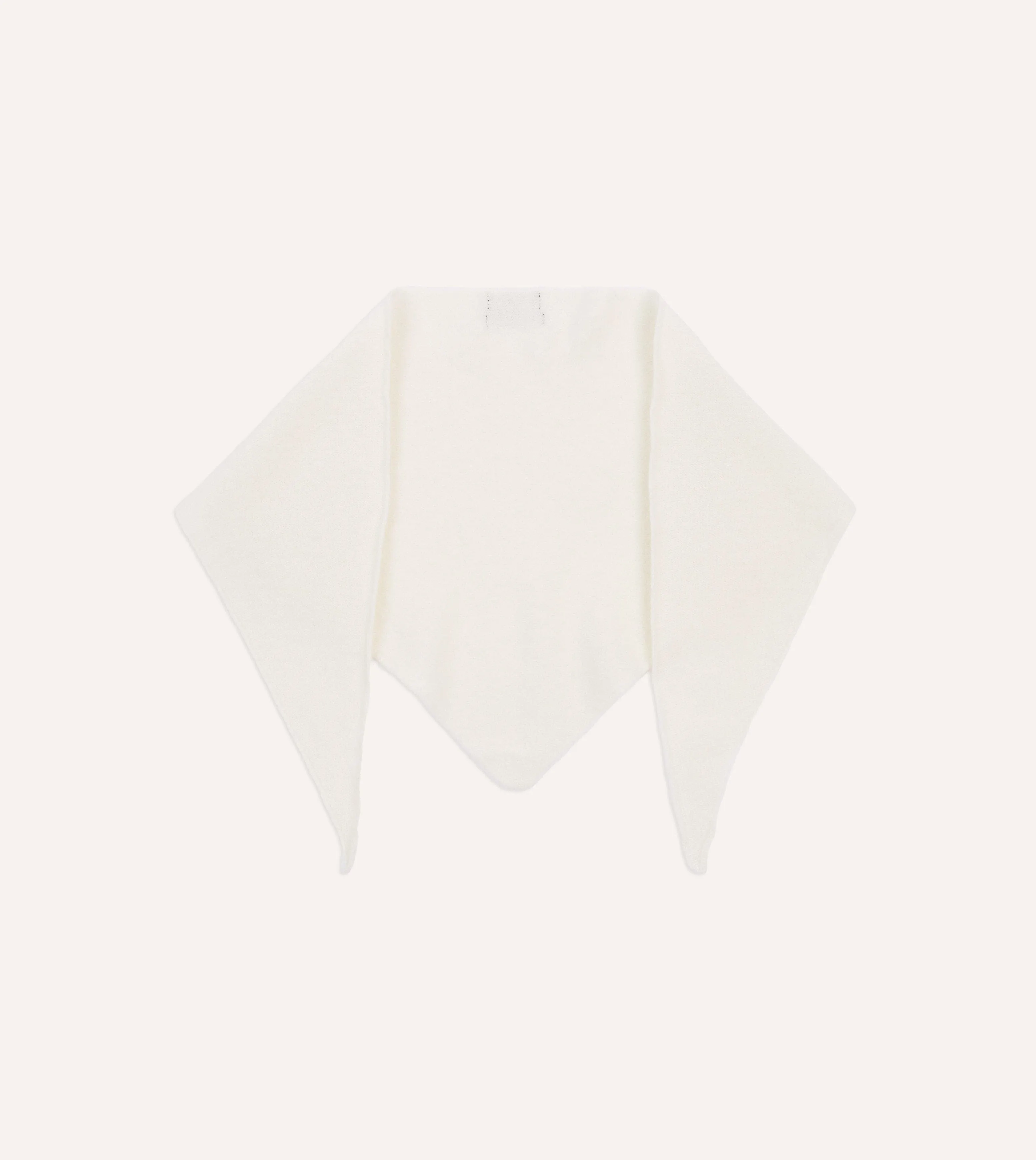 Ecru Lambswool Triangle Neck Scarf sold by Drake's London product image thumbnail 4