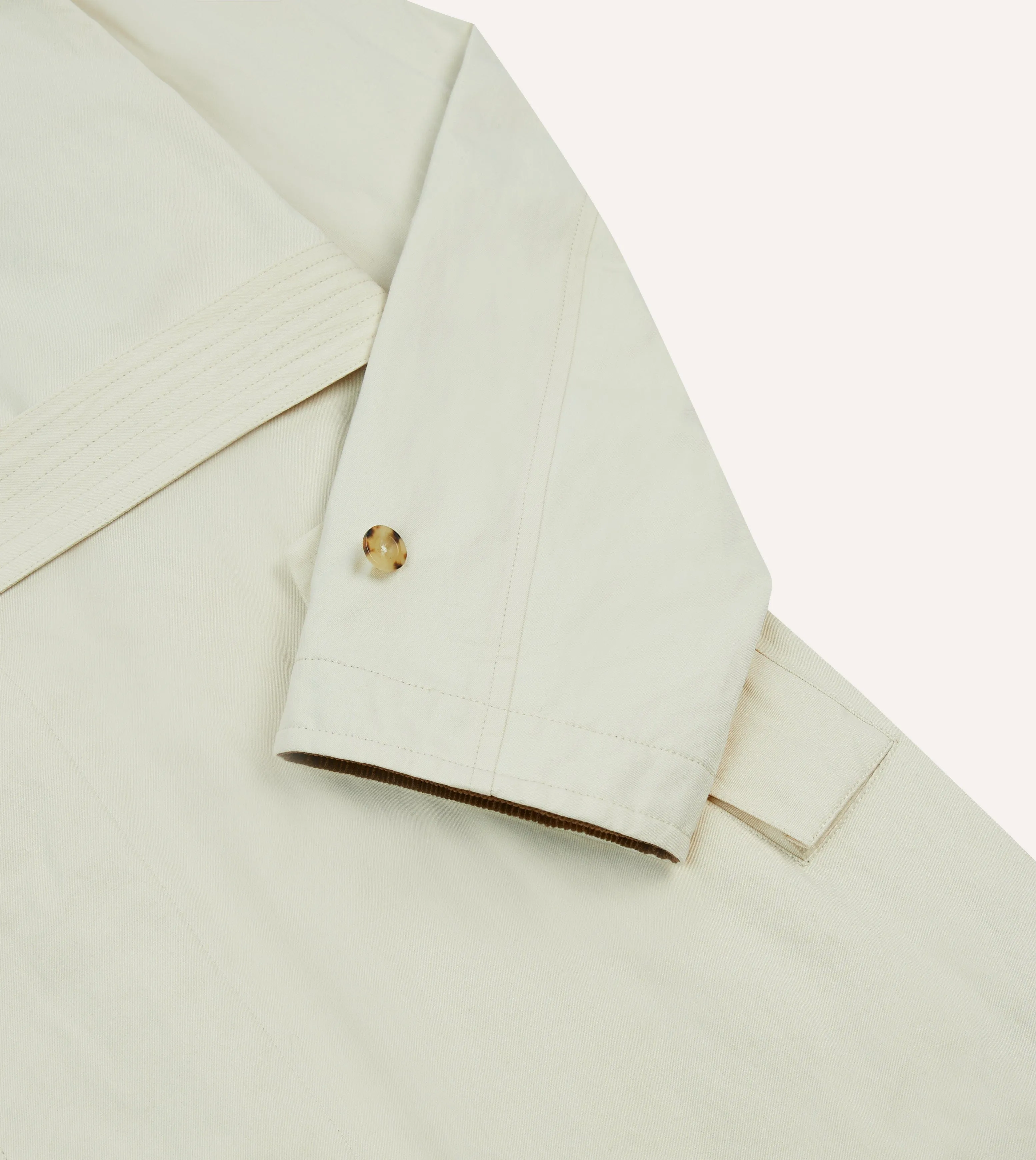 Ecru Cotton Rider's Raincoat sold by Drake's London product image thumbnail 5