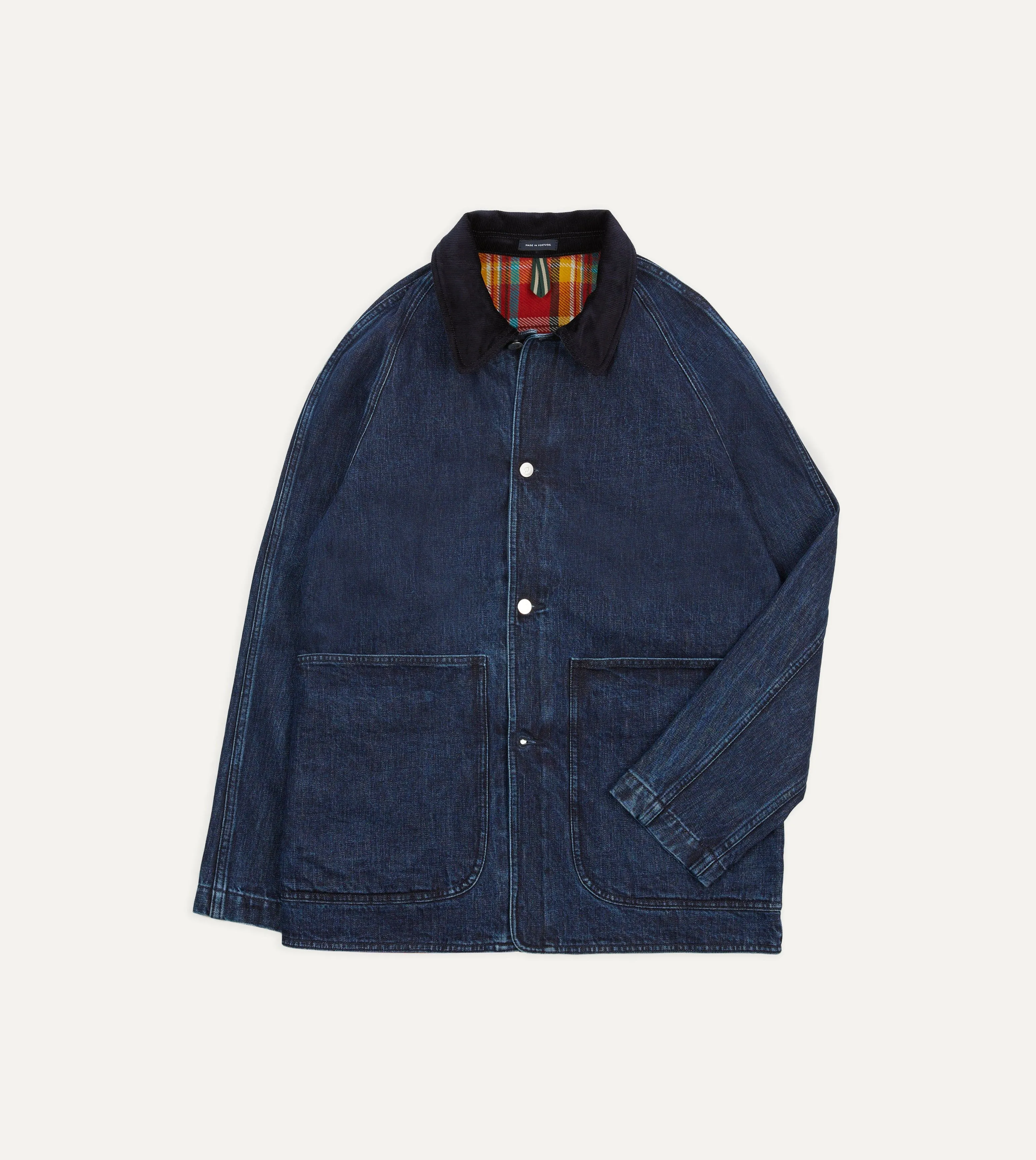 Indigo Wash Denim Field Jacket sold by Drake's London