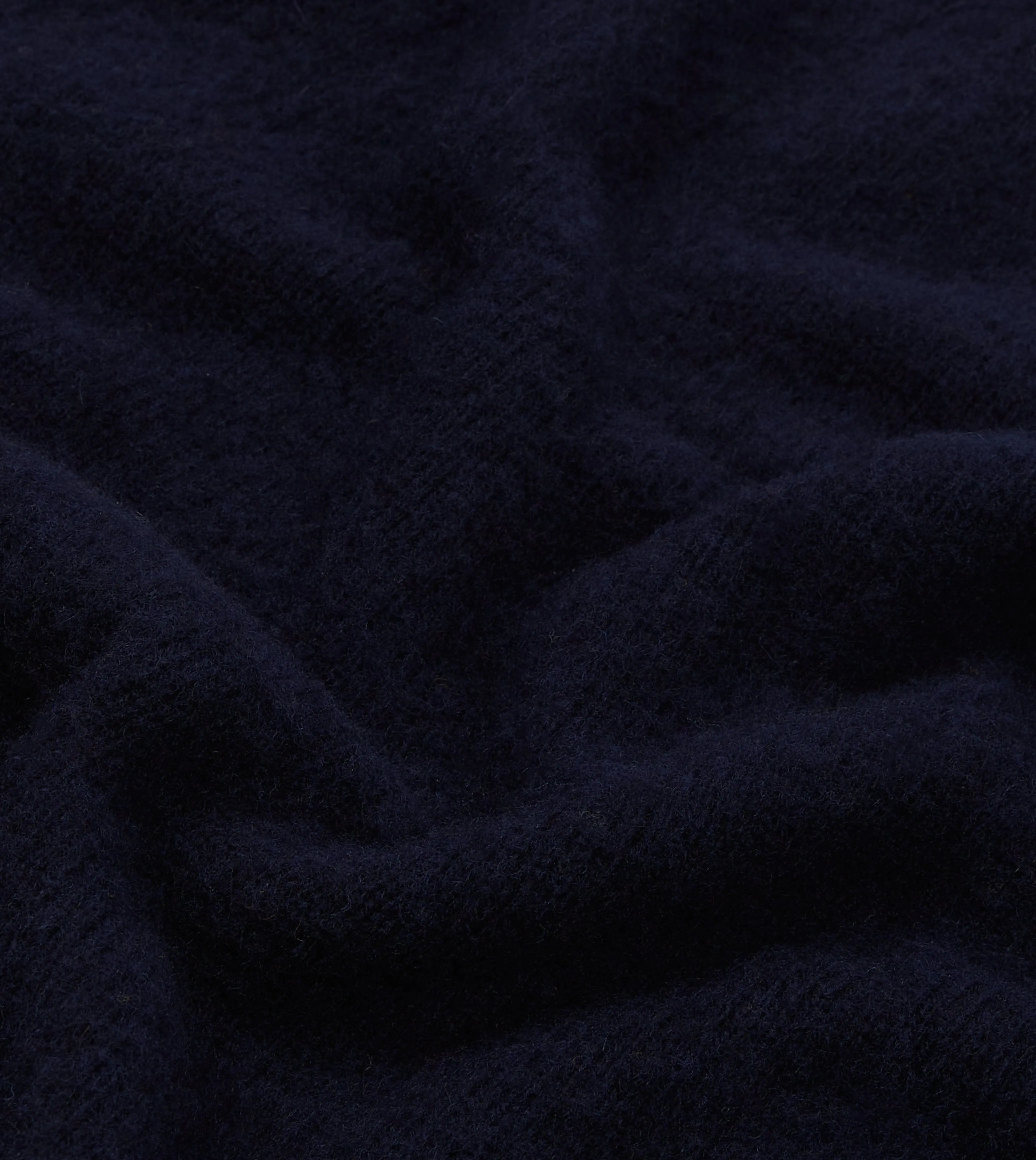 Navy Brushed Shetland Mock Neck Jumper sold by Drake's London product image thumbnail 2
