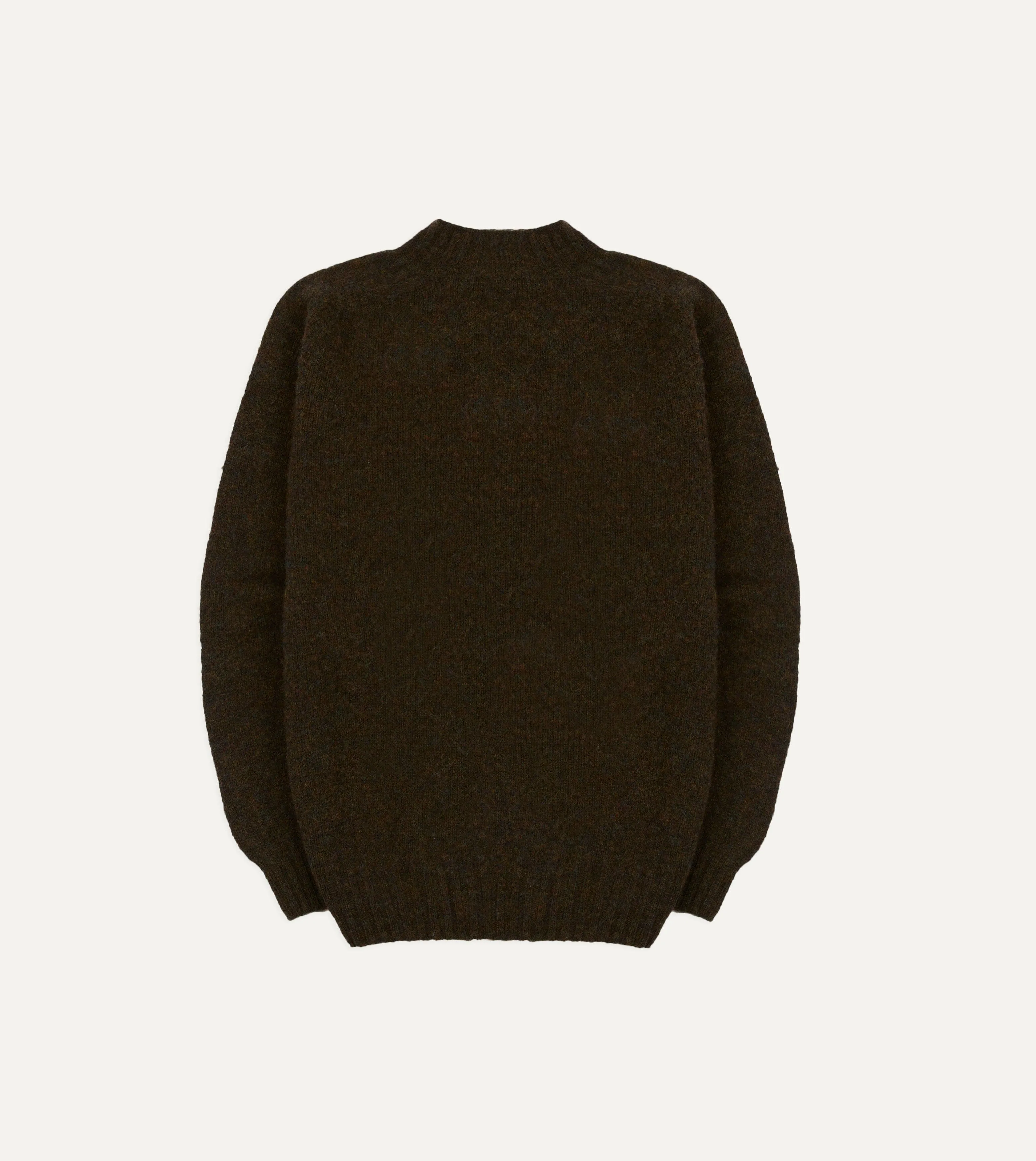 Brown Brushed Shetland Mock Neck Jumper sold by Drake's London product image thumbnail 5
