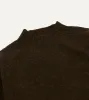 Brown Brushed Shetland Mock Neck Jumper sold by Drake's London