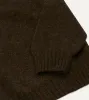 Brown Brushed Shetland Mock Neck Jumper sold by Drake's London