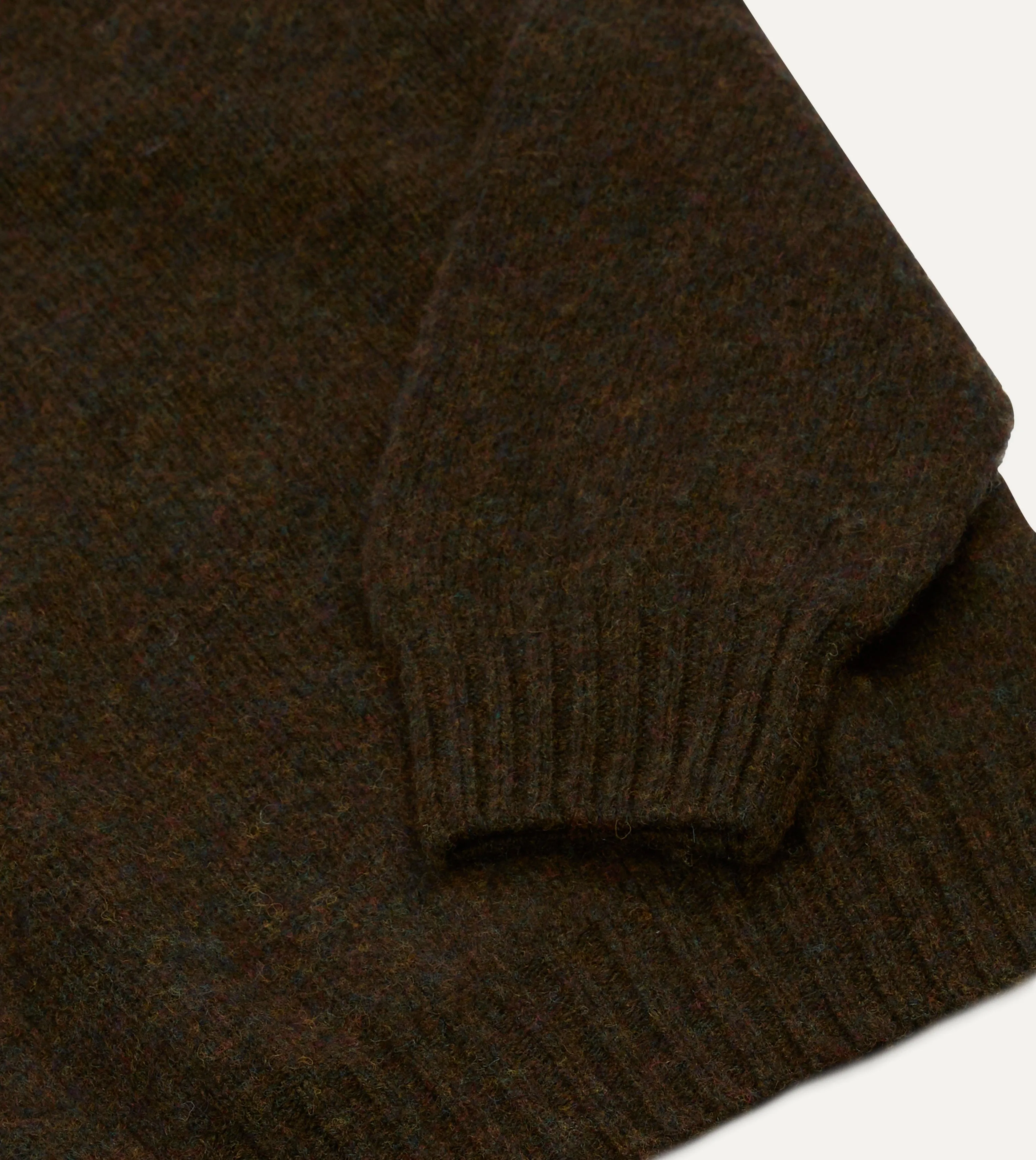 Brown Brushed Shetland Mock Neck Jumper sold by Drake's London product image thumbnail 4