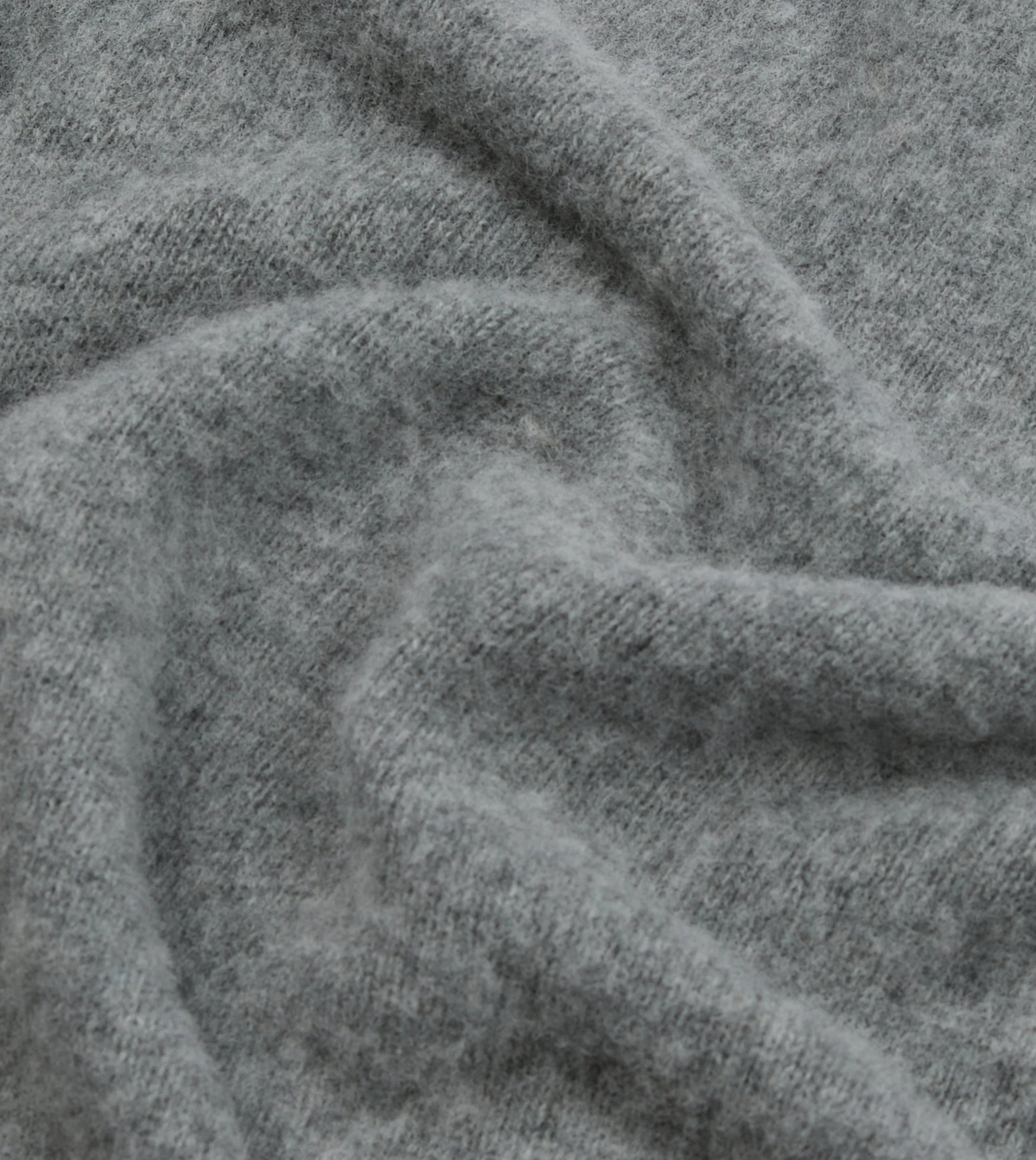 Grey Brushed Shetland Mock Neck Jumper sold by Drake's London product image thumbnail 2