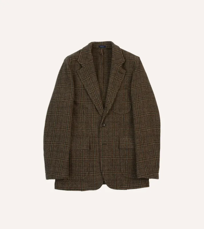 Brown Check Harris Tweed Games Blazer Mk. VII sold by Drake's London