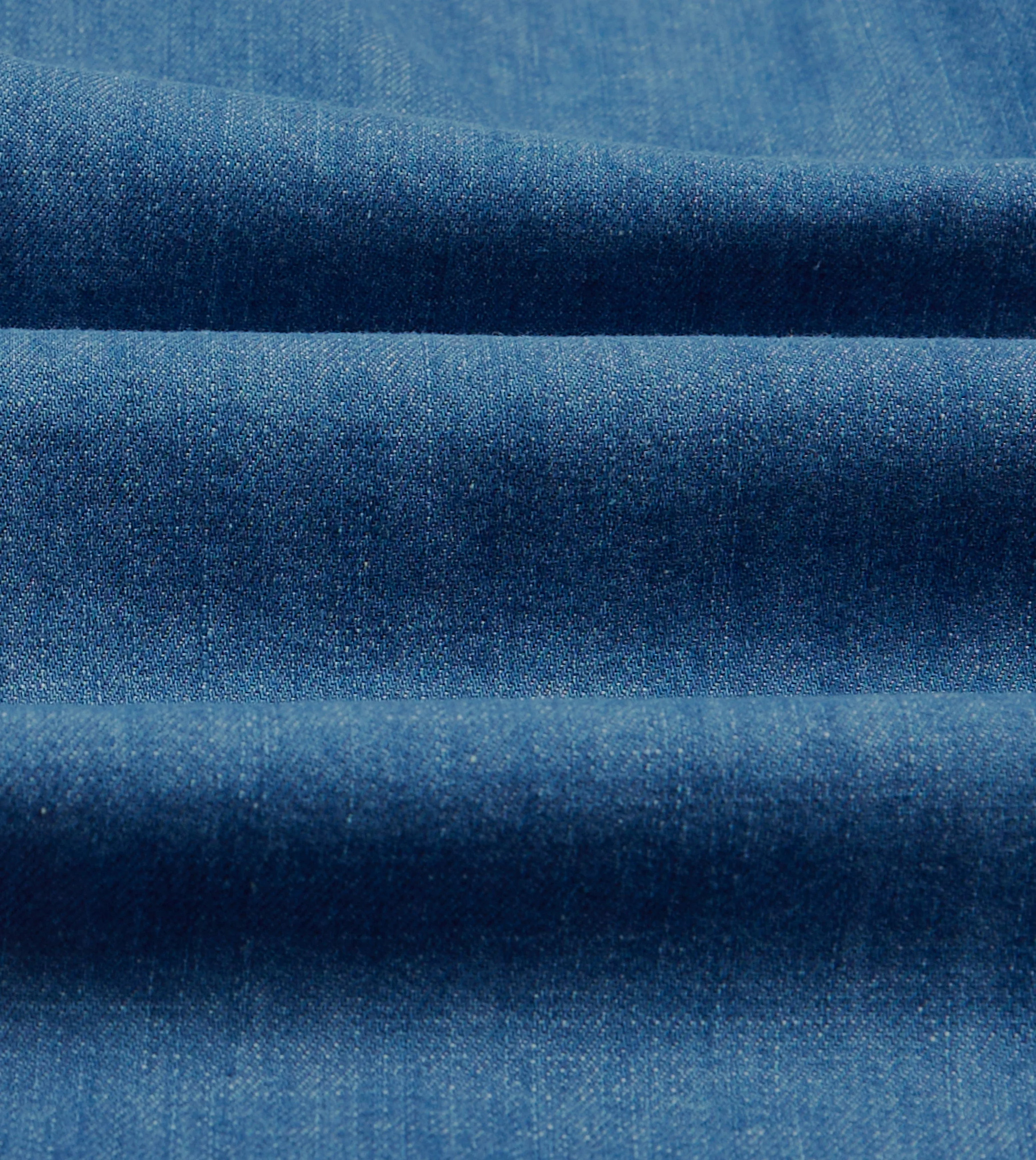 Blue Denim Spread Collar Popover Shirt sold by Drake's London product image thumbnail 2