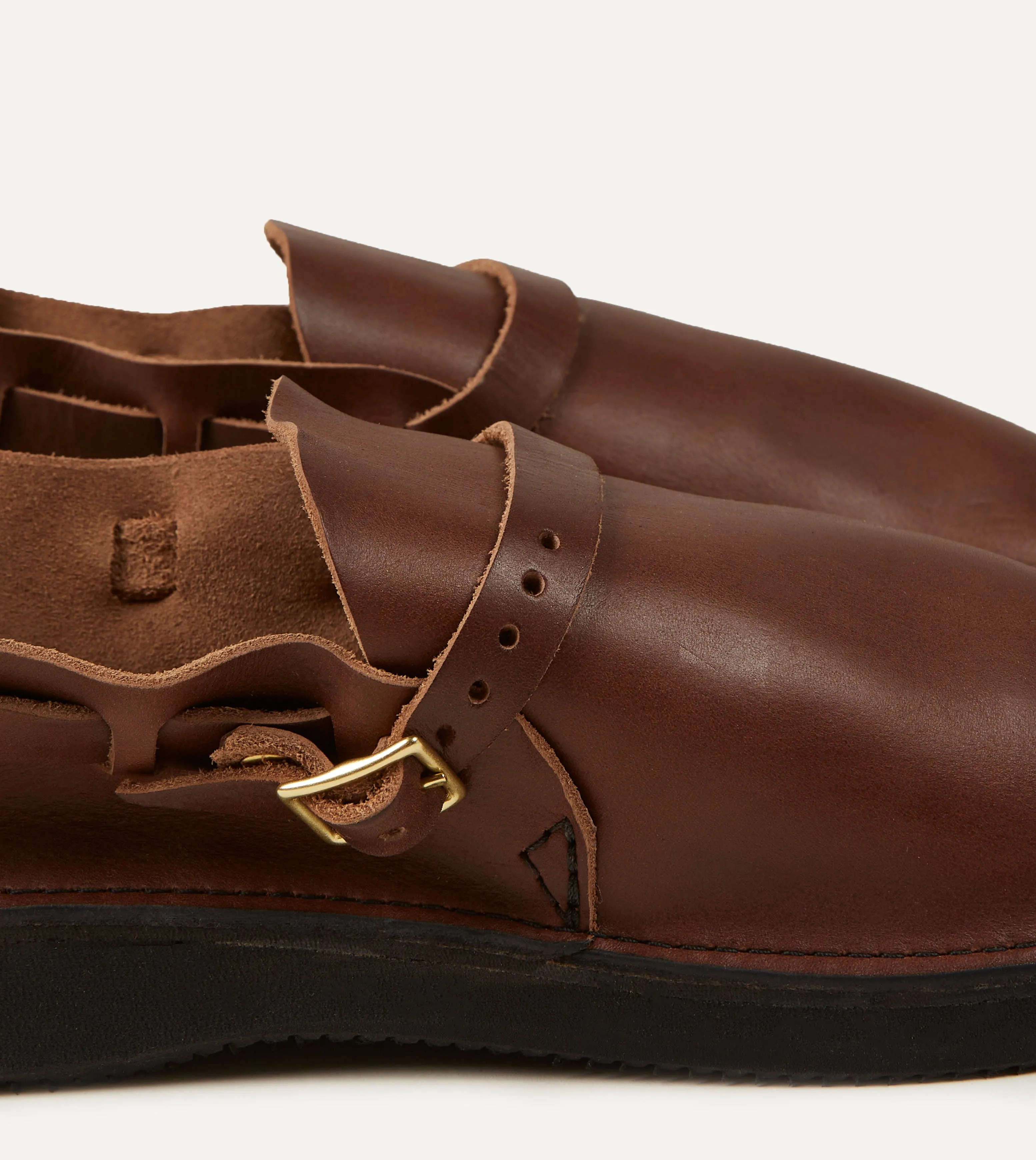 Aurora Shoe Co. Middle English Brown Full Grain Leather Shoe sold by Drake's London product image thumbnail 4