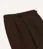 Brown Wool-Cotton Single Pleat Trouser sold by Drake's London