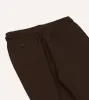 Brown Wool-Cotton Single Pleat Trouser sold by Drake's London
