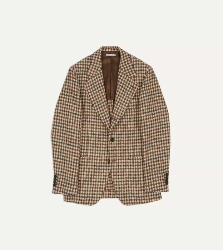 Ecru Gun Club Check Tweed Blazer sold by Drake's London