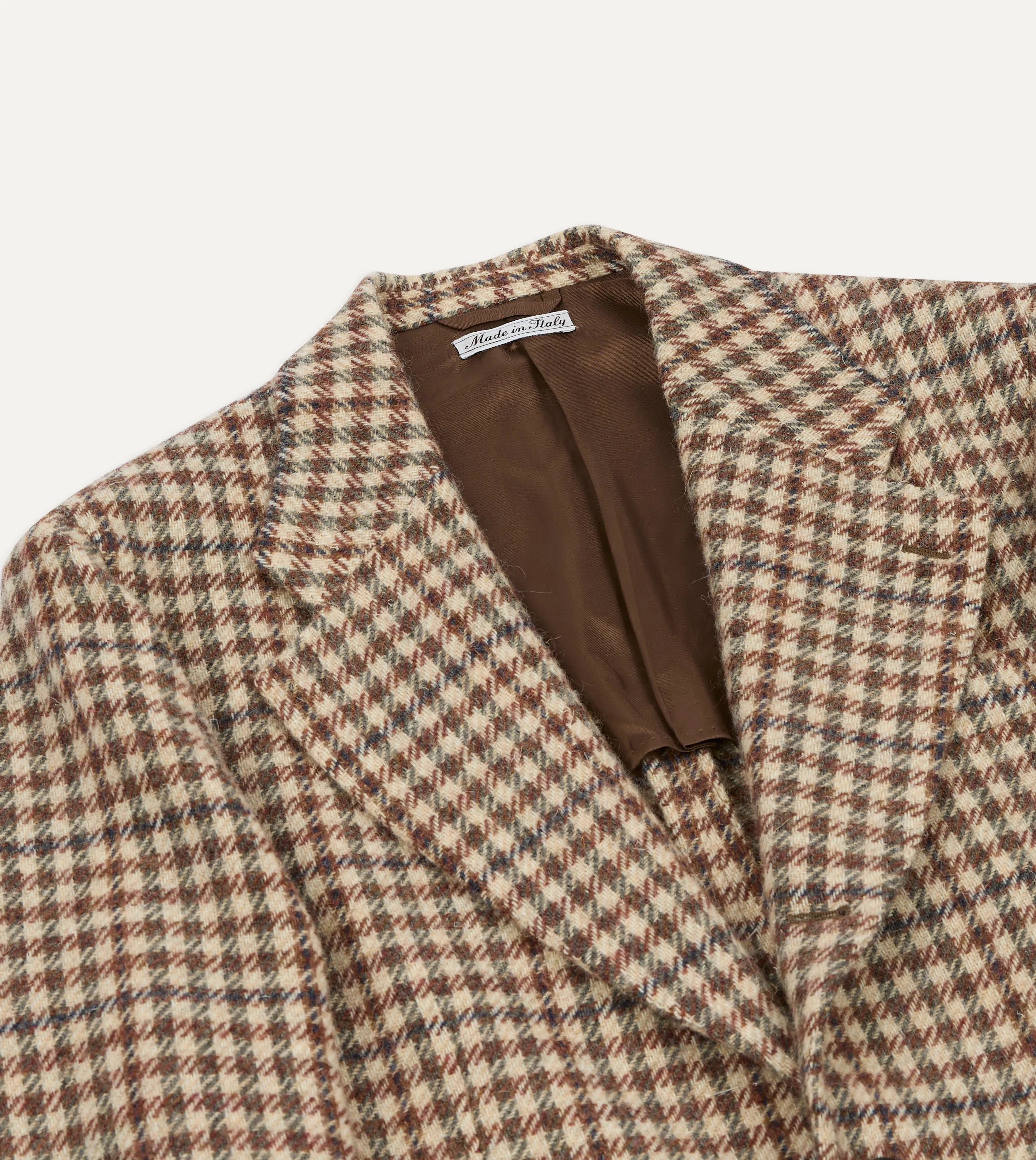 Ecru Gun Club Check Tweed Blazer sold by Drake's London product image thumbnail 3
