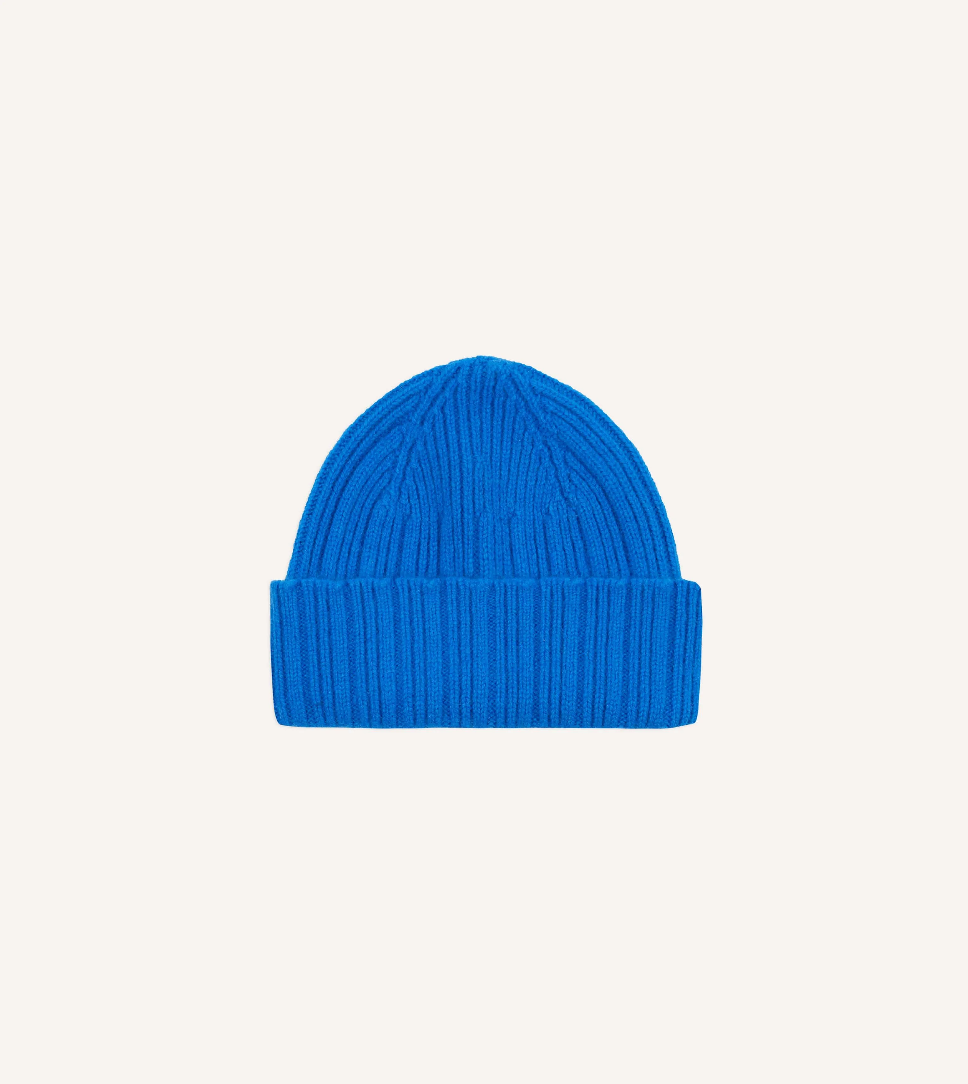 Blue Geelongora Ribbed Knit Cap sold by Drake's London