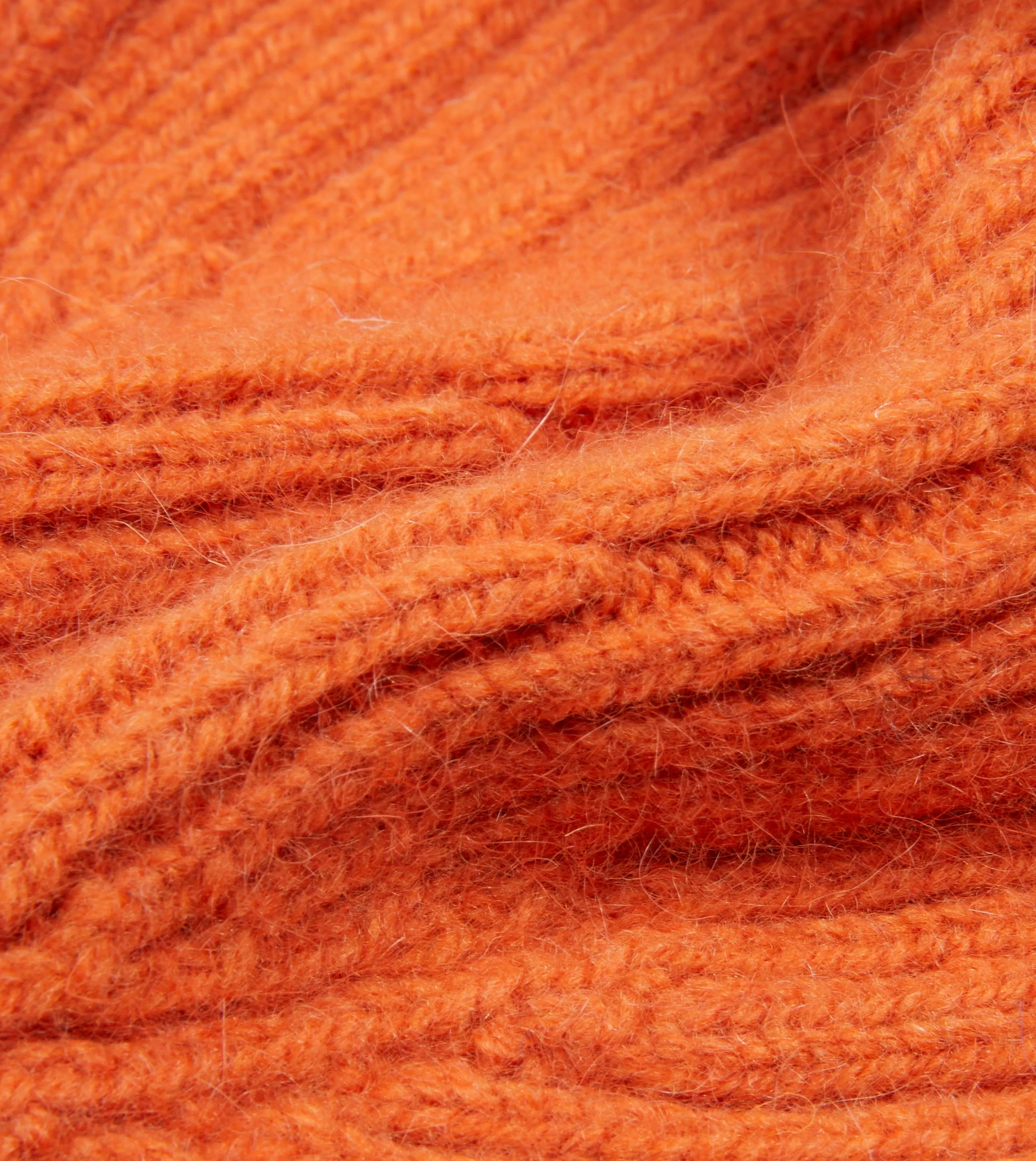 Orange Geelongora Ribbed Knit Cap sold by Drake's London product image thumbnail 2