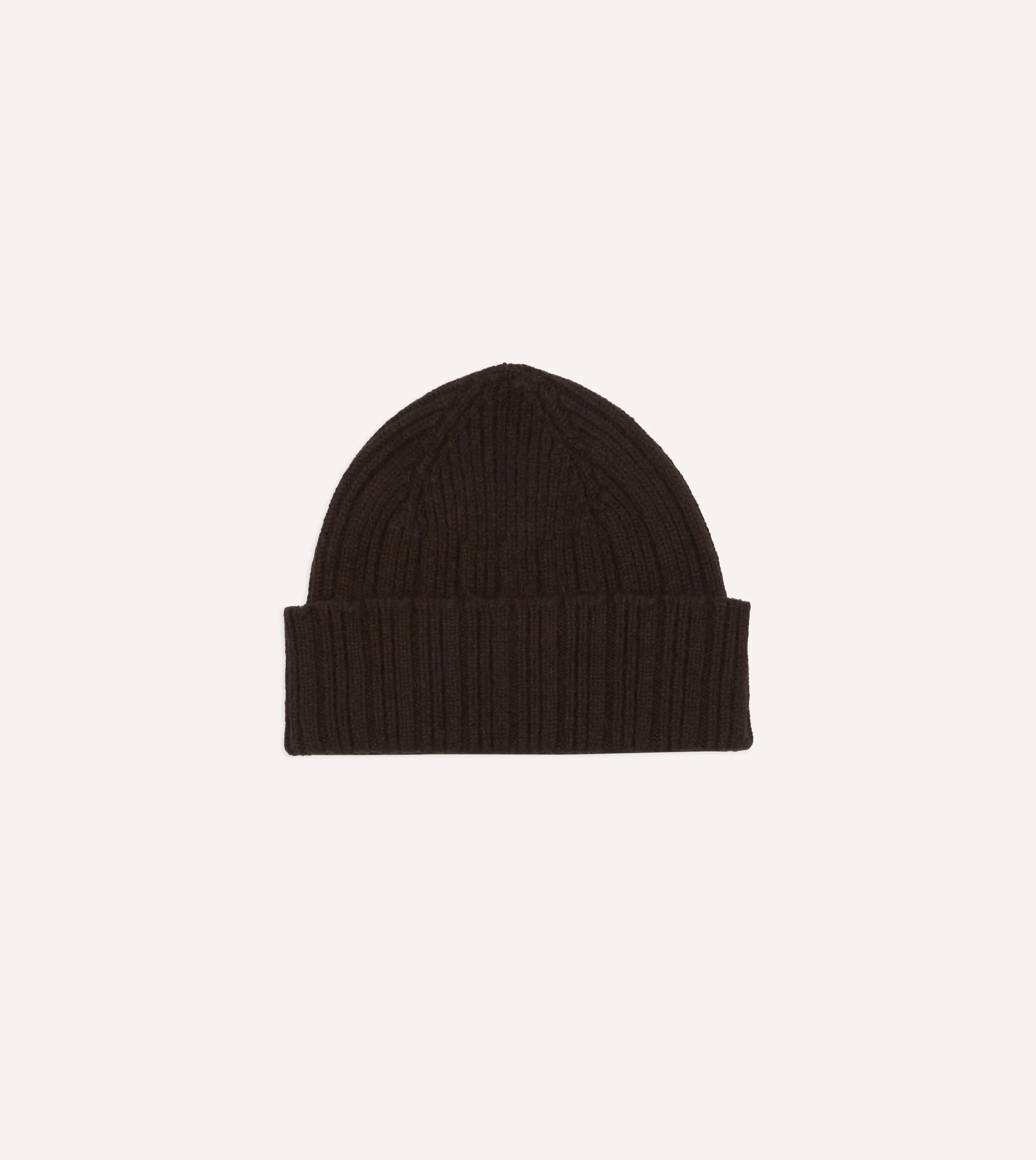 Brown Geelongora Ribbed Knit Cap sold by Drake's London