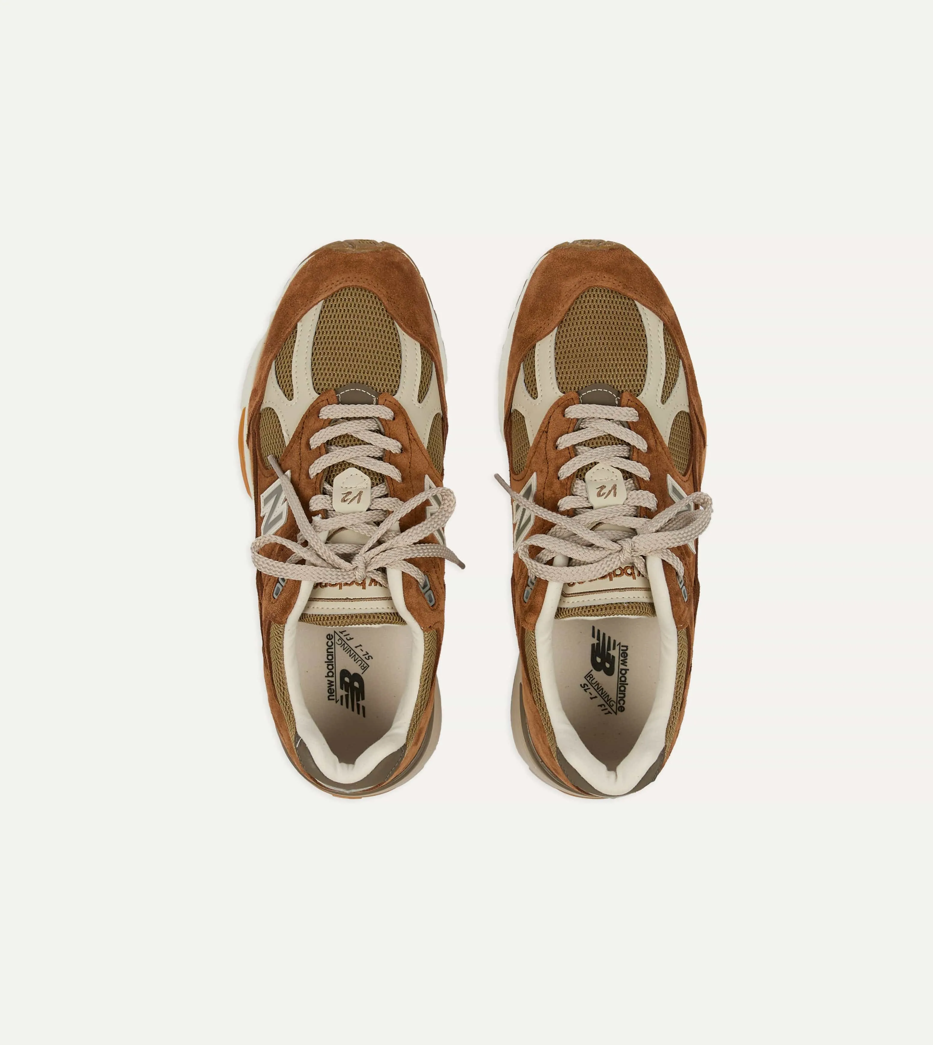 New Balance ‘Iconic Influences’ Caramel Café Made in UK 991v2 Trainers sold by Drake's London product image thumbnail 4