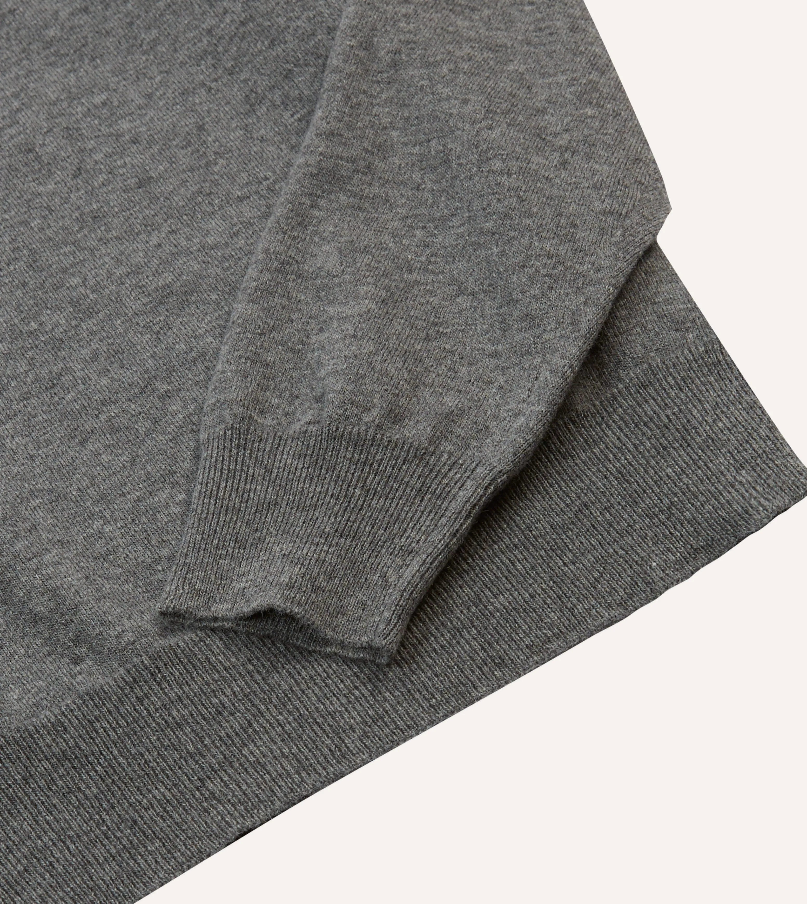 Grey Alpaca Wool Knitted Polo sold by Drake's London product image thumbnail 4