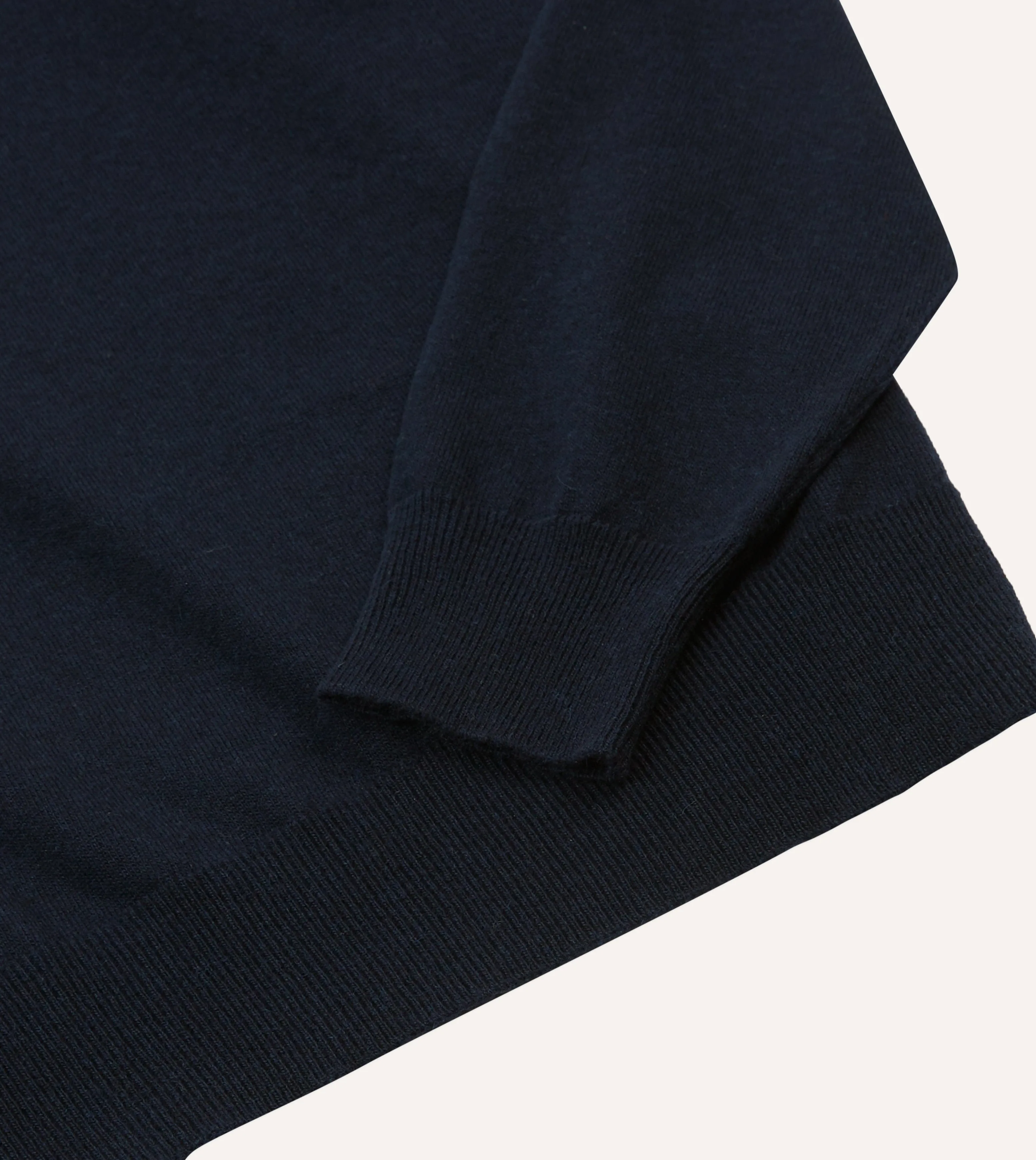 Navy Alpaca Wool Knitted Polo sold by Drake's London product image thumbnail 4